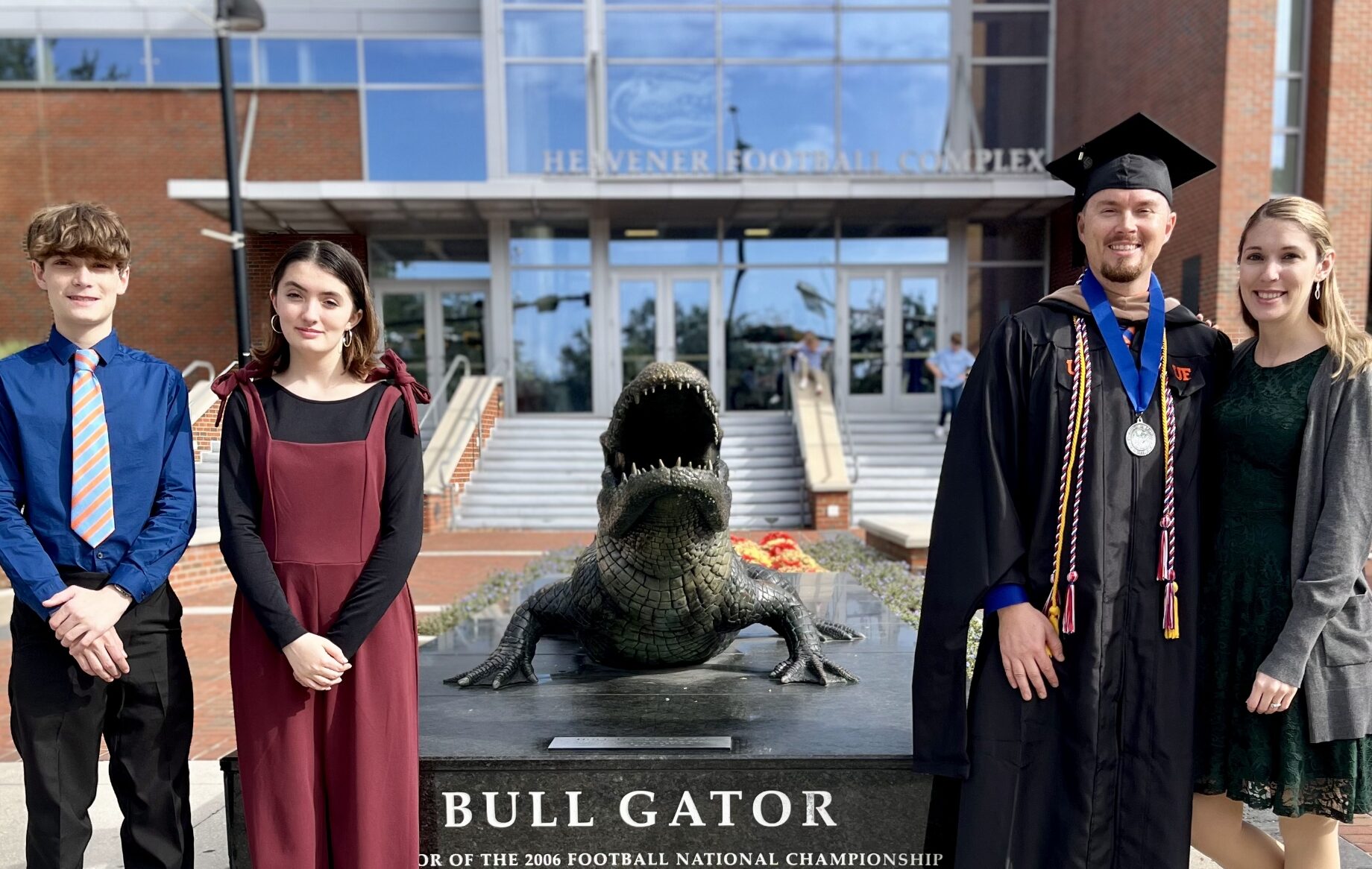 family at father's graduation
