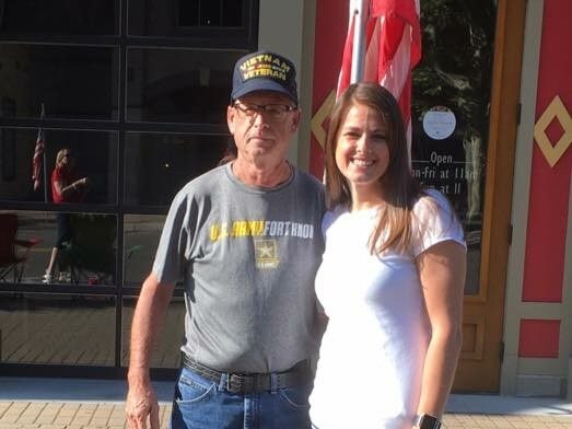 father and daughter hugging