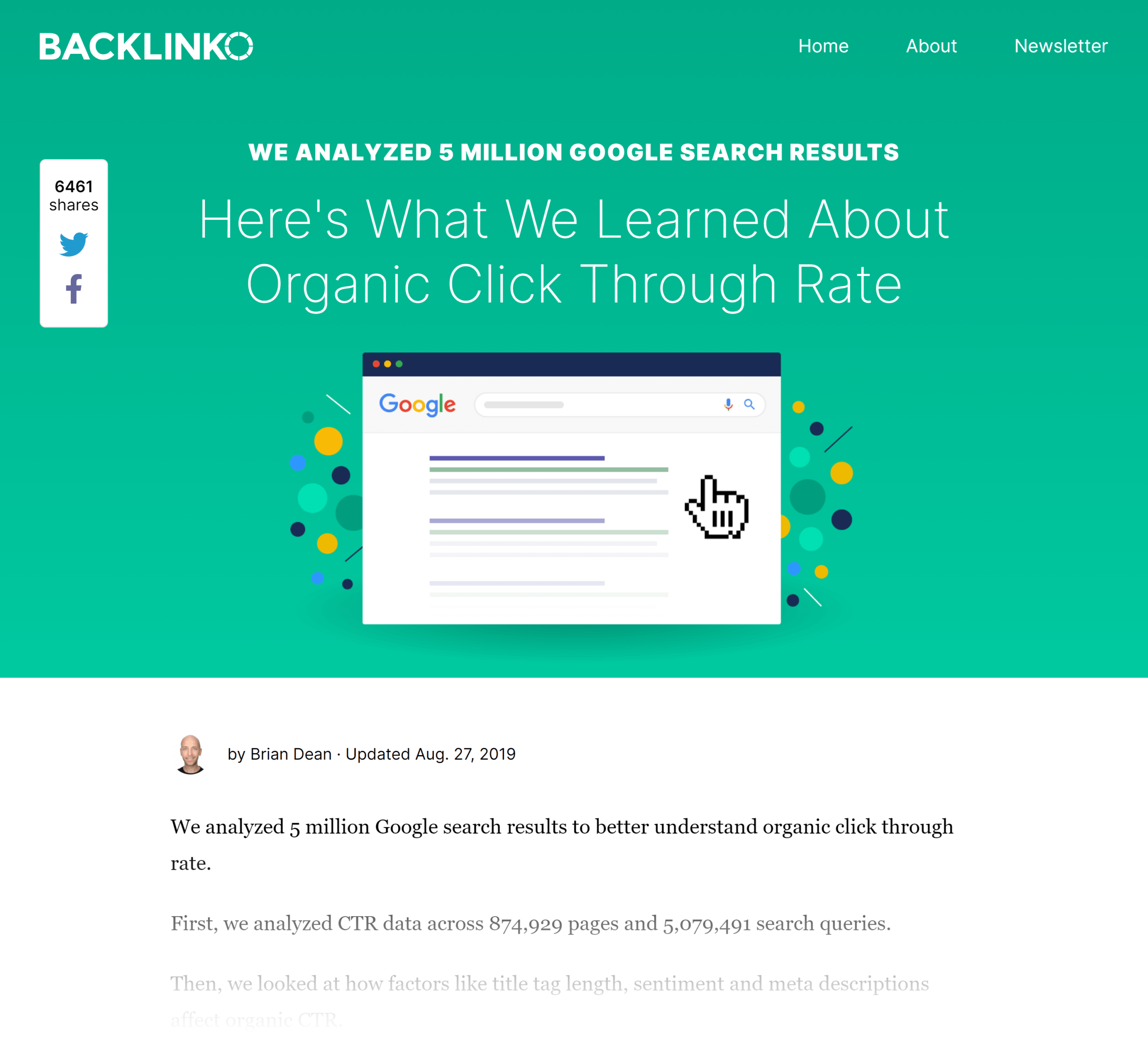 Backlinko – Google CTR stats Backlinko - Google CTR stats