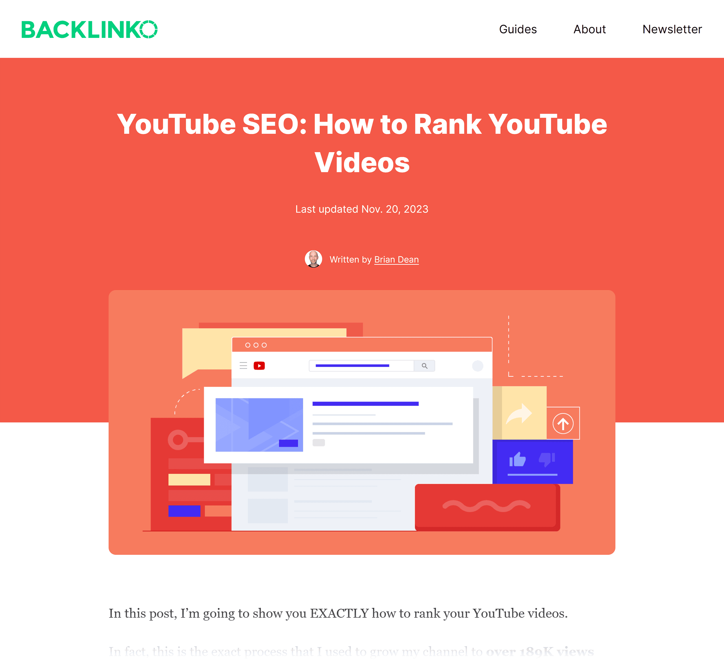 Backlinko – How to rank YouTube videos Backlinko – How to rank YouTube videos