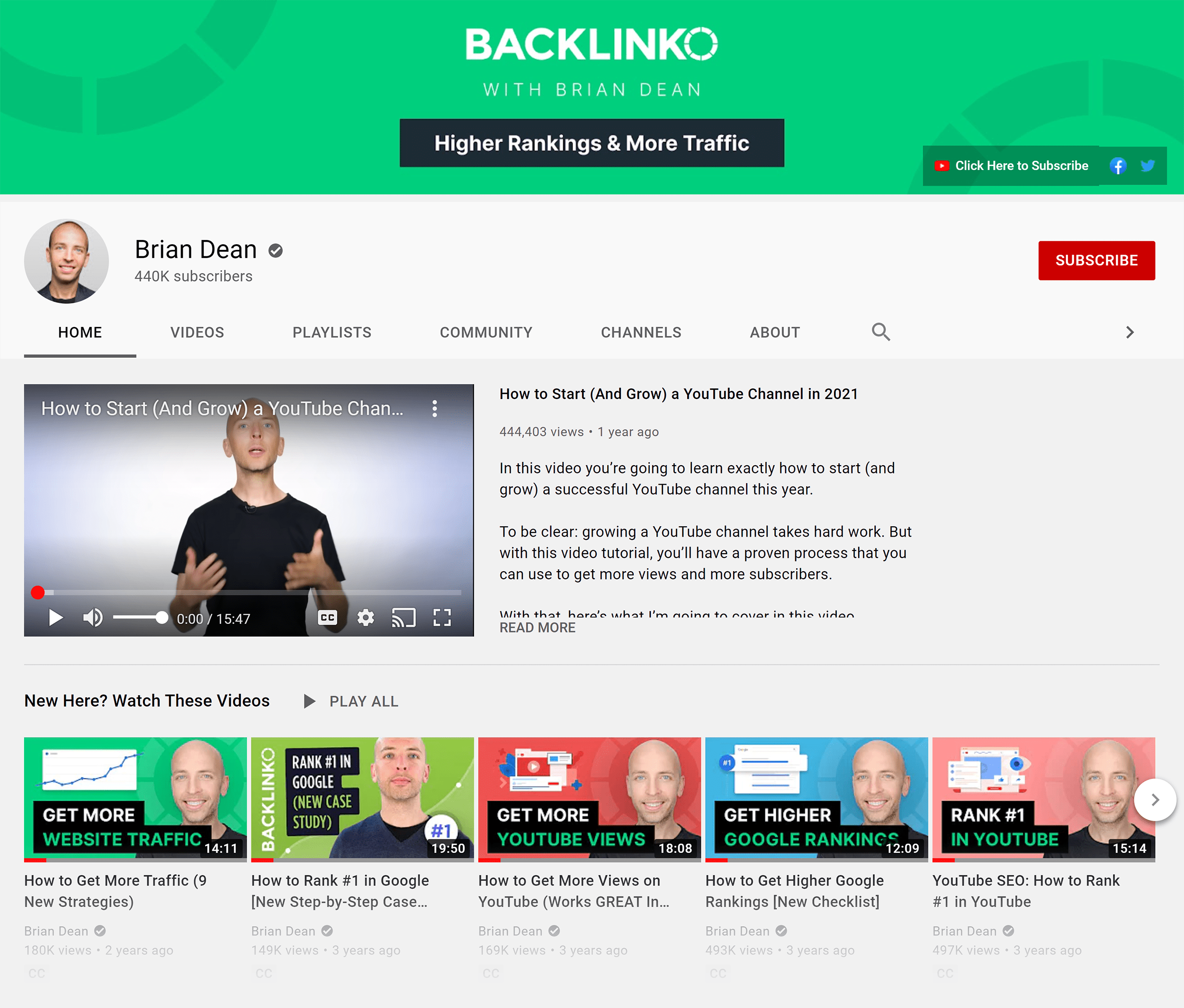 Backlinko YouTube Channel 2021 Backlinko YouTube Channel 2021