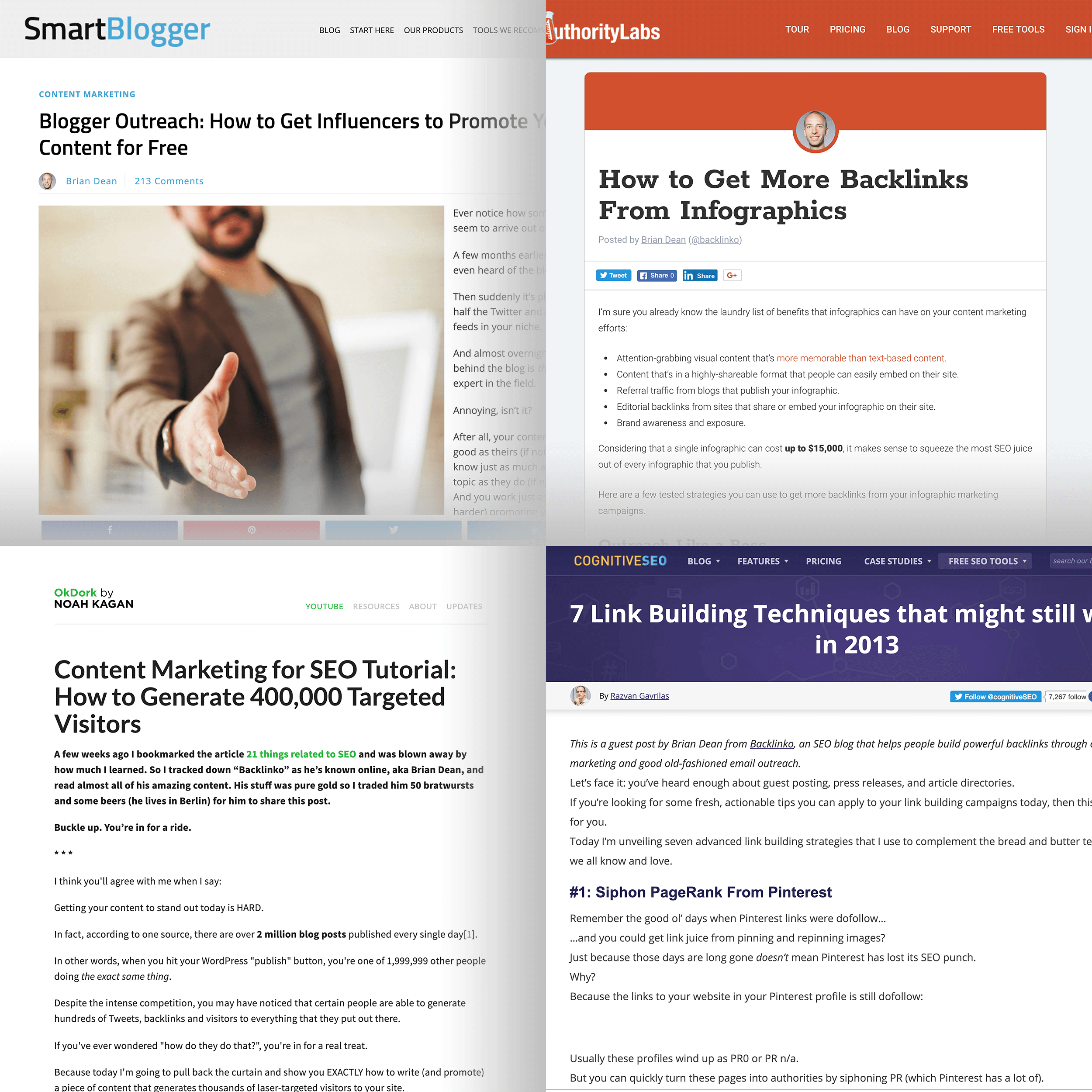 Brian guest posts from when Backlinko first started Brian guest posts from when Backlinko first started