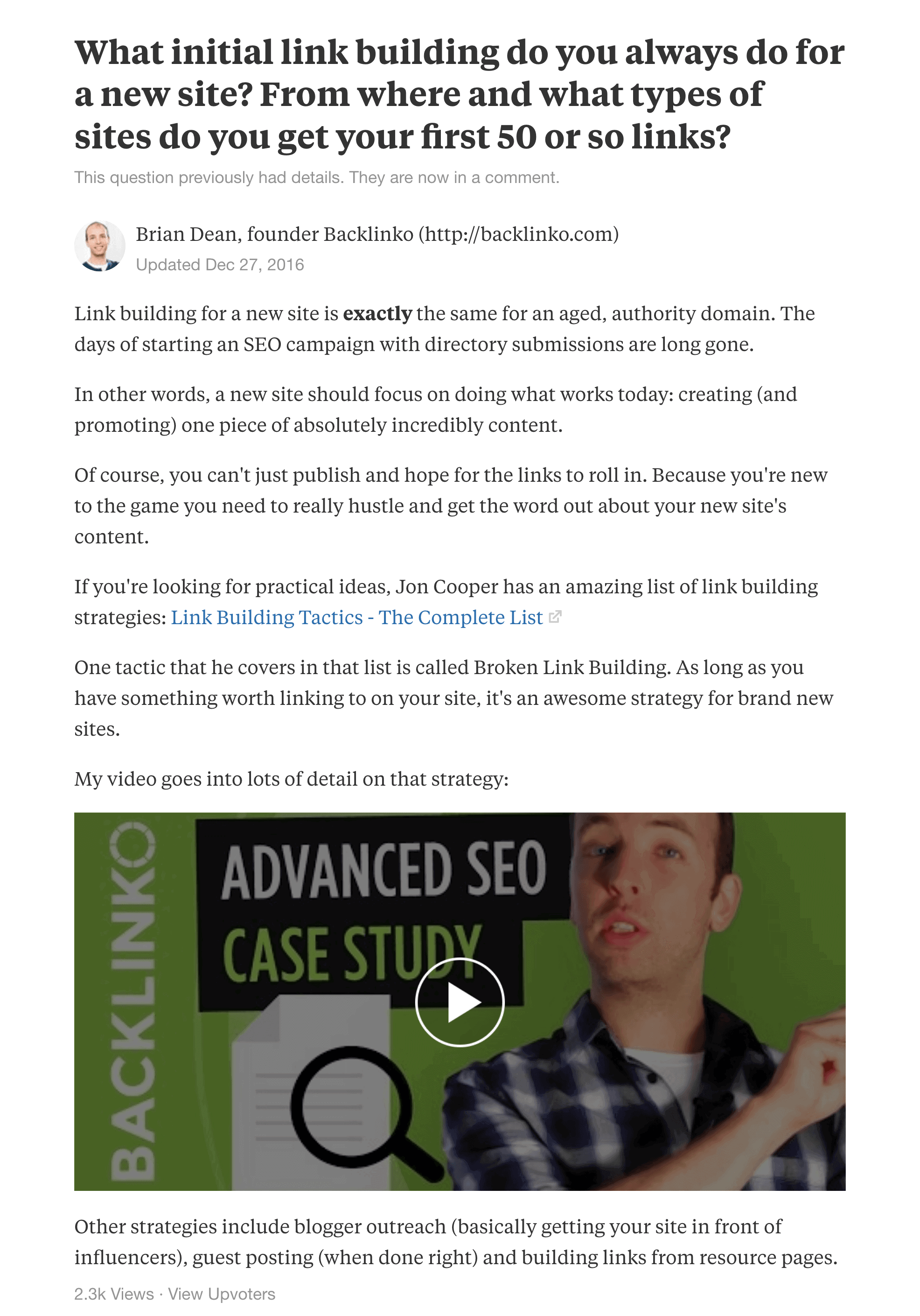 Brian – Q&A site link Brian – Q&A site link