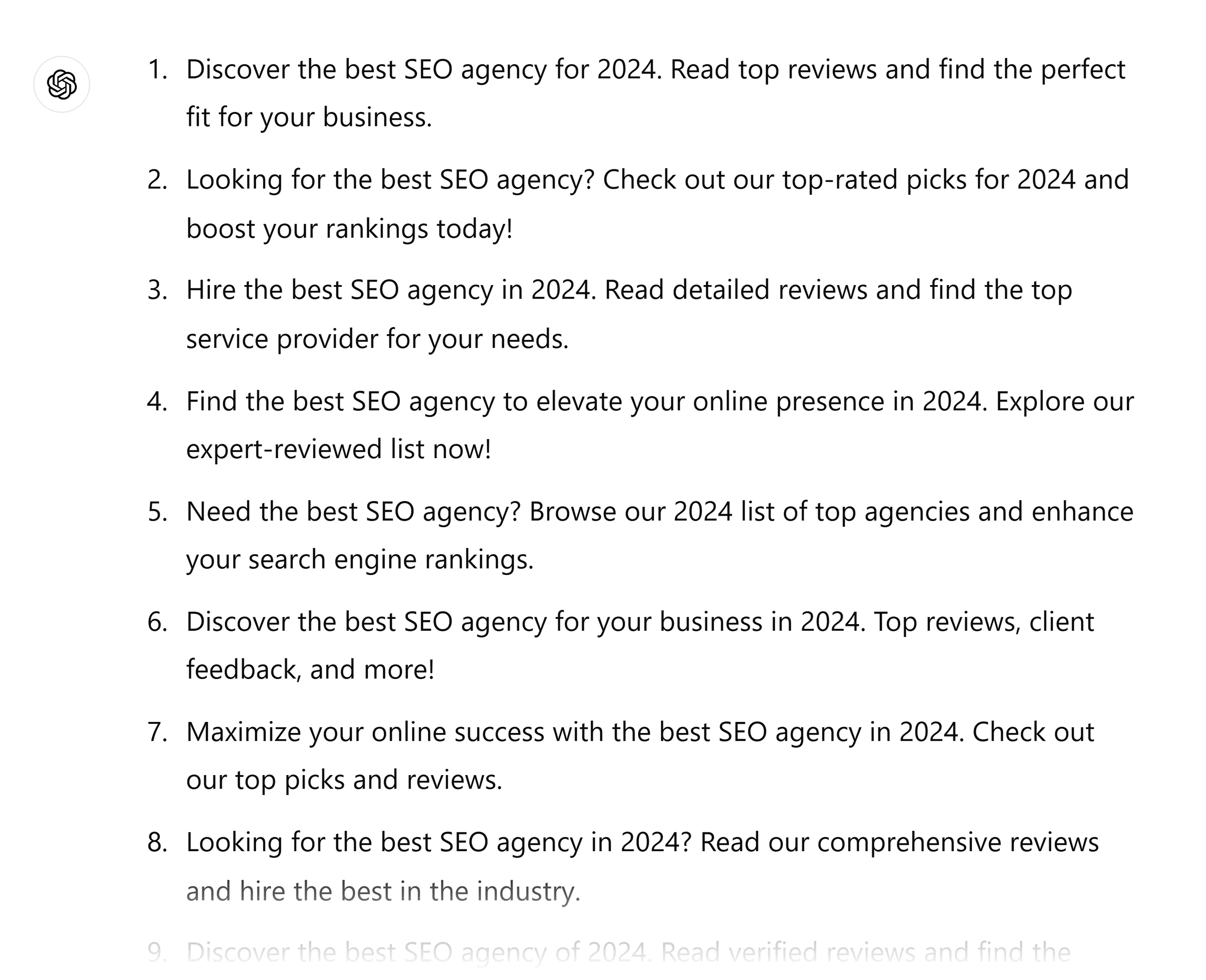 ChatGPT – Create meta descriptions – Output ChatGPT – Create meta descriptions – Output