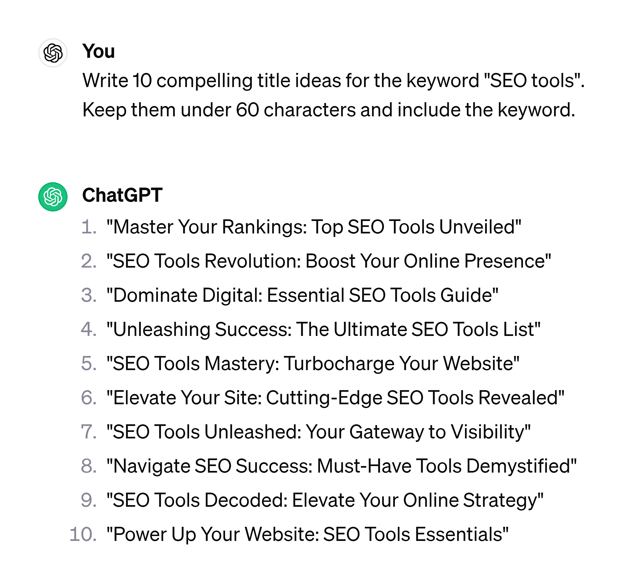 ChatGPT – Title ideas ChatGPT – Title ideas