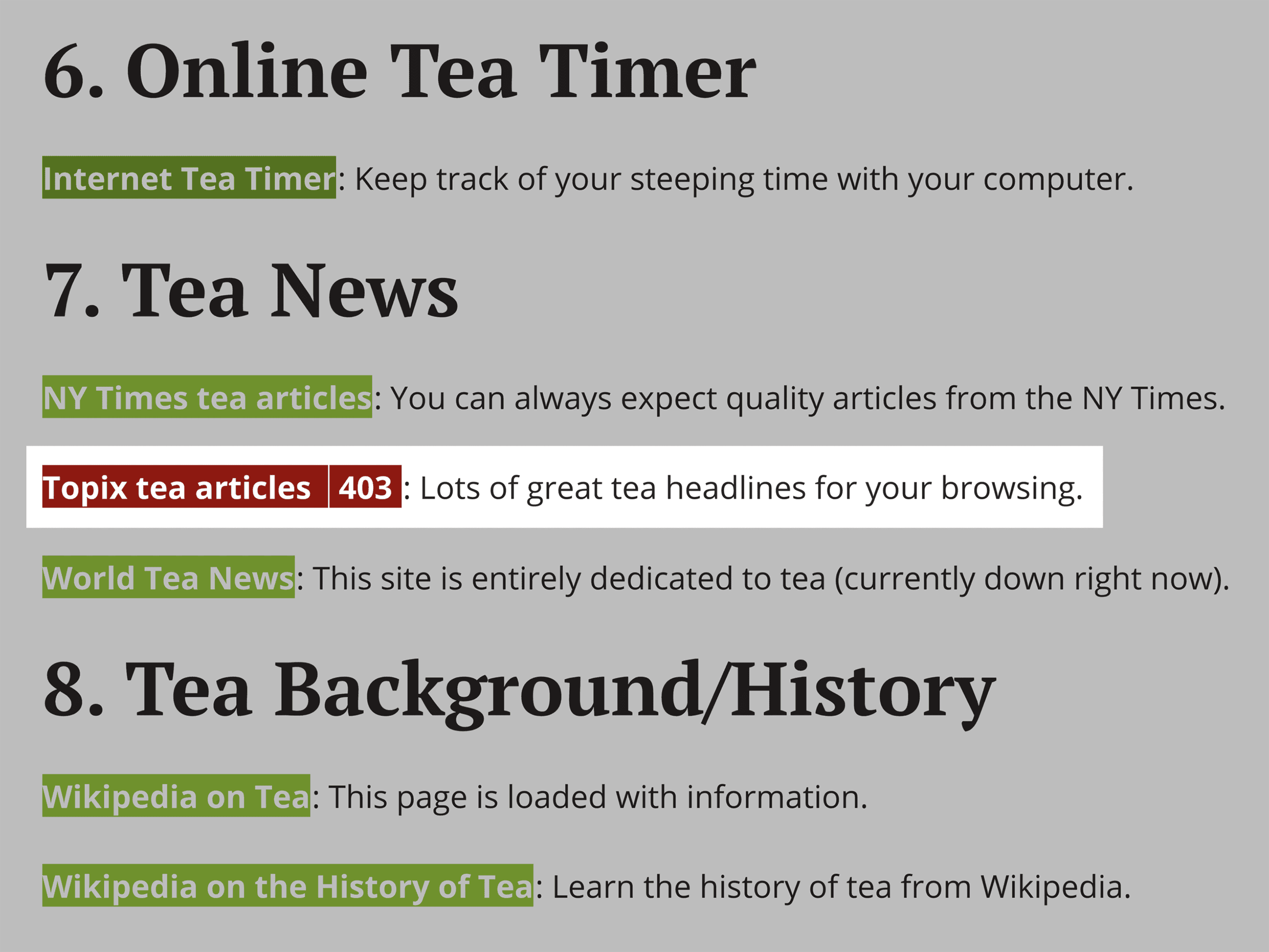 Check for broken links