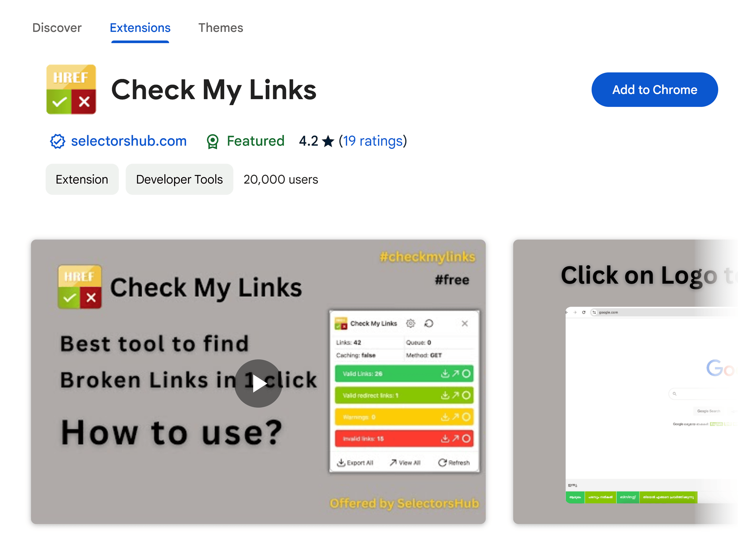 Check My Links – Chrome Web Store