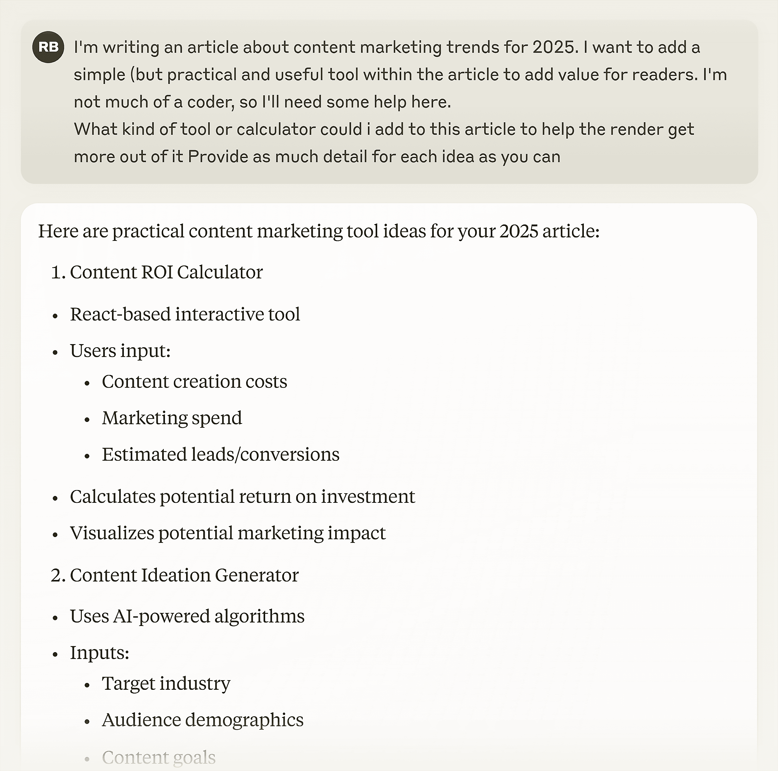 Claude – Tool ideas Claude – Tool ideas