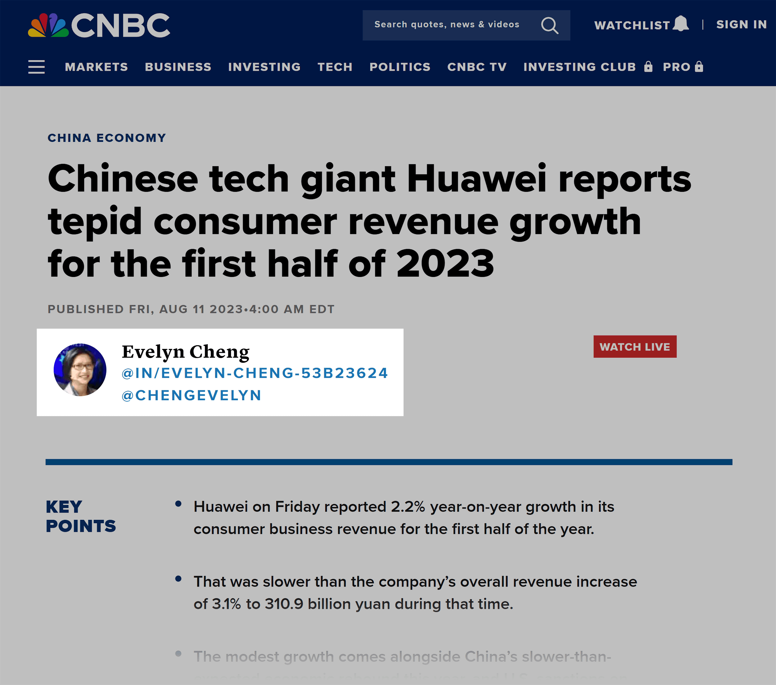 CNBC – Article author CNBC – Article author