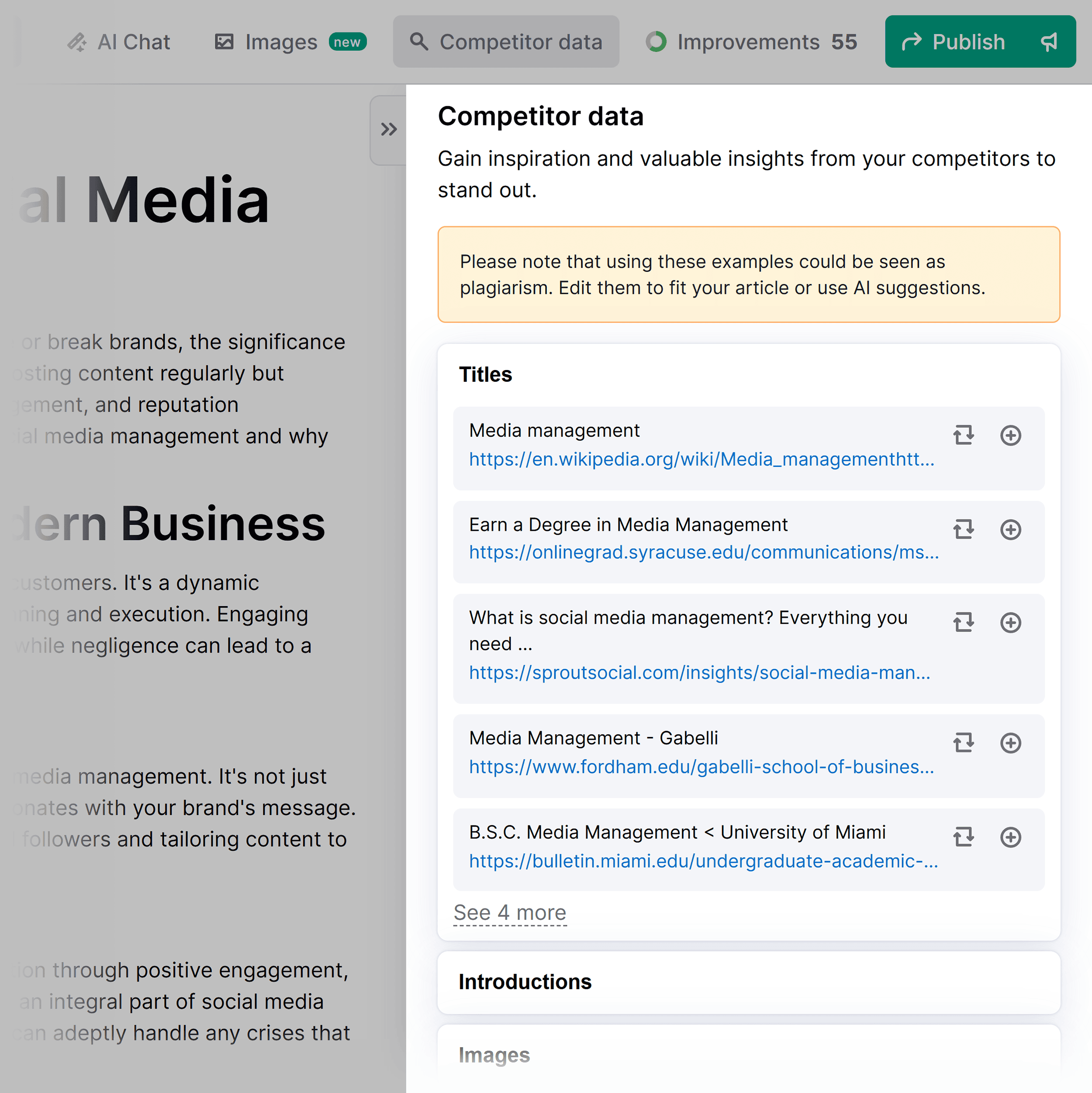 ContentShake – Competitor data ContentShake – Competitor data