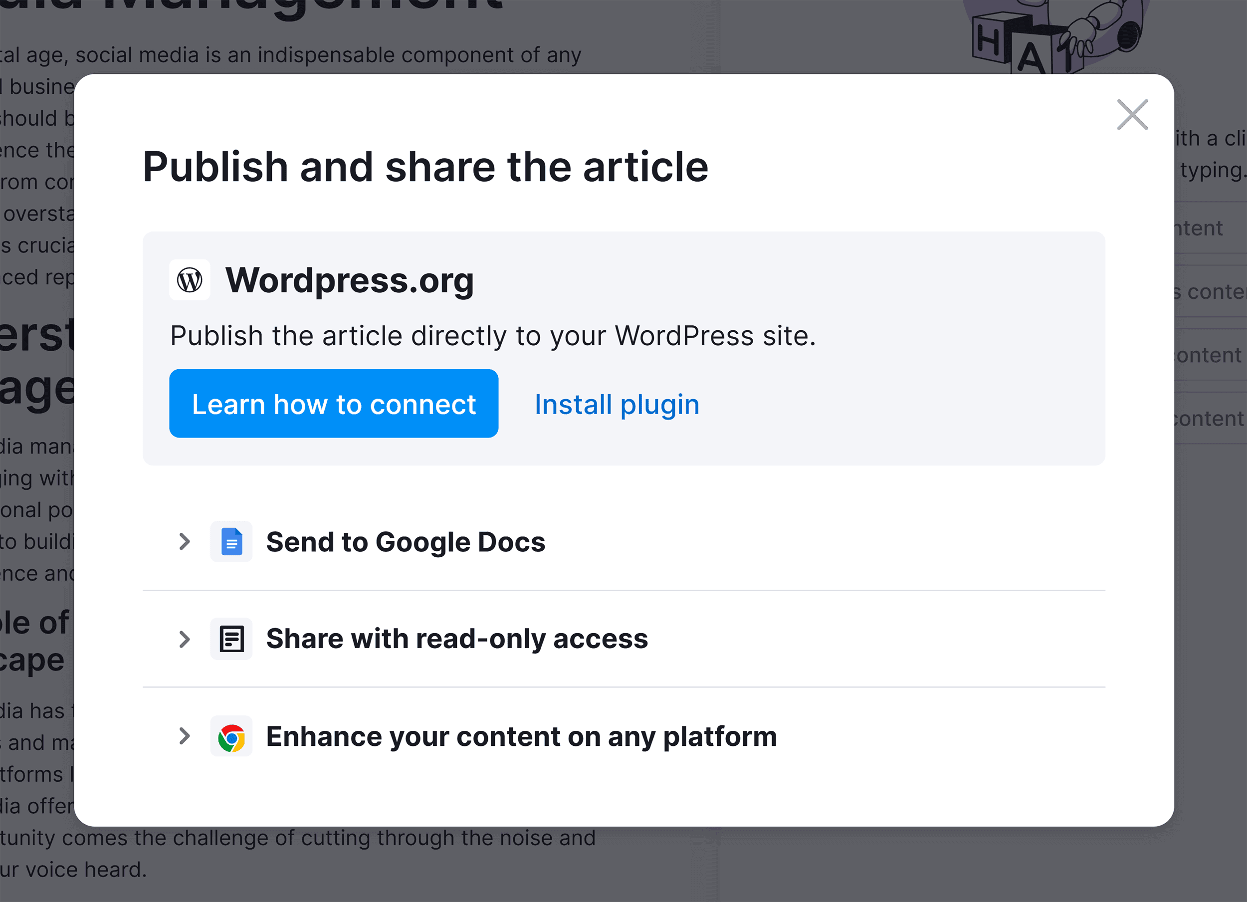 ContentShake – Publish Article