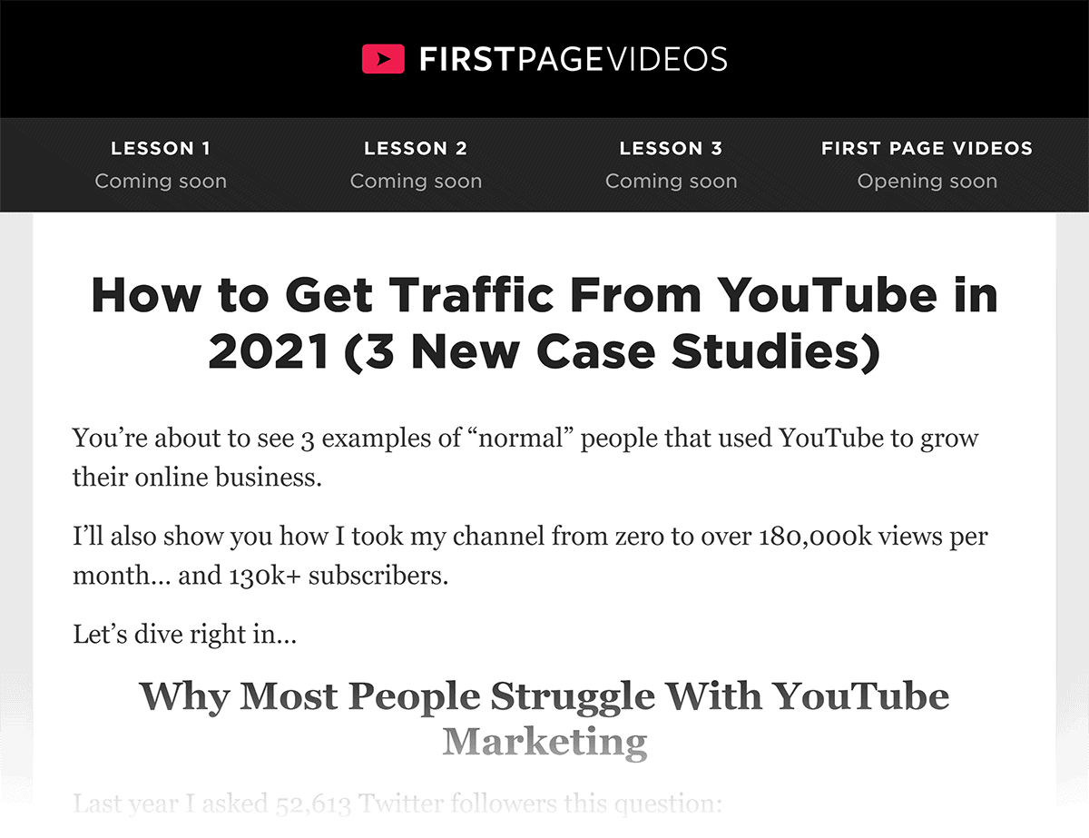 Course case study content Course case study content