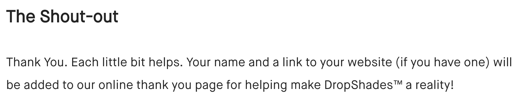 Crowdfunding link Crowdfunding link