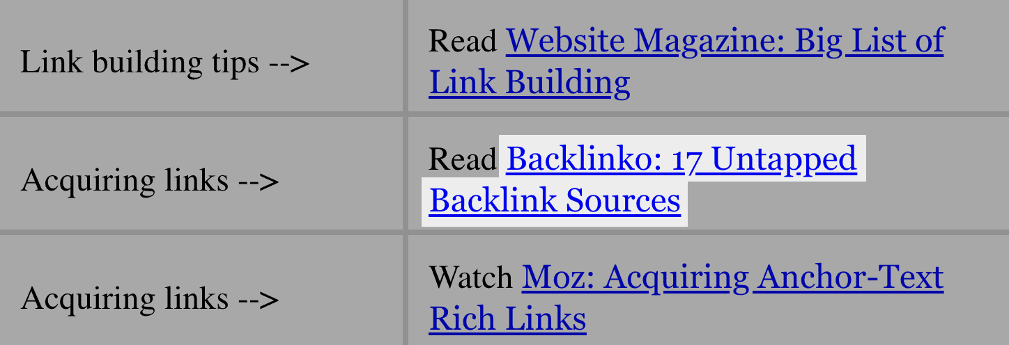 Curriculum links Curriculum links