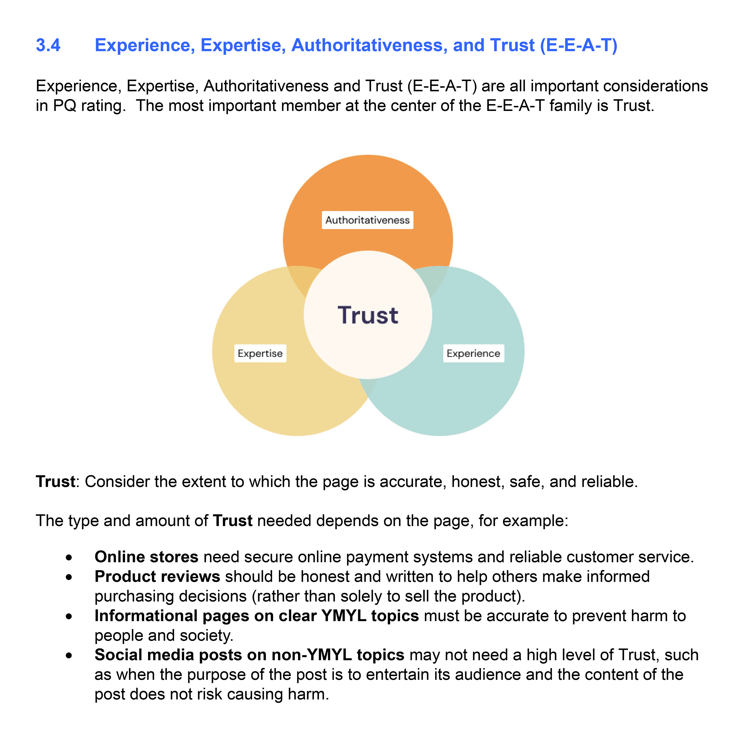 E-E-A-T – Trust E-E-A-T – Trust
