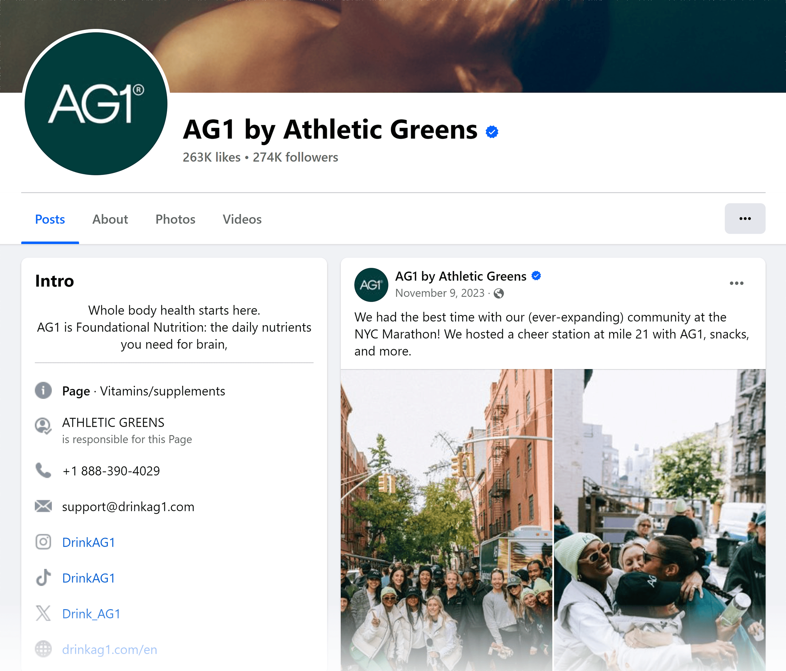 Facebook – Athletic Greens Facebook – Athletic Greens