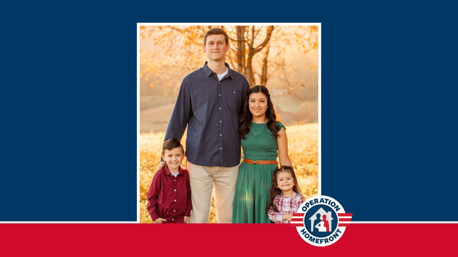 family posing for fall photo