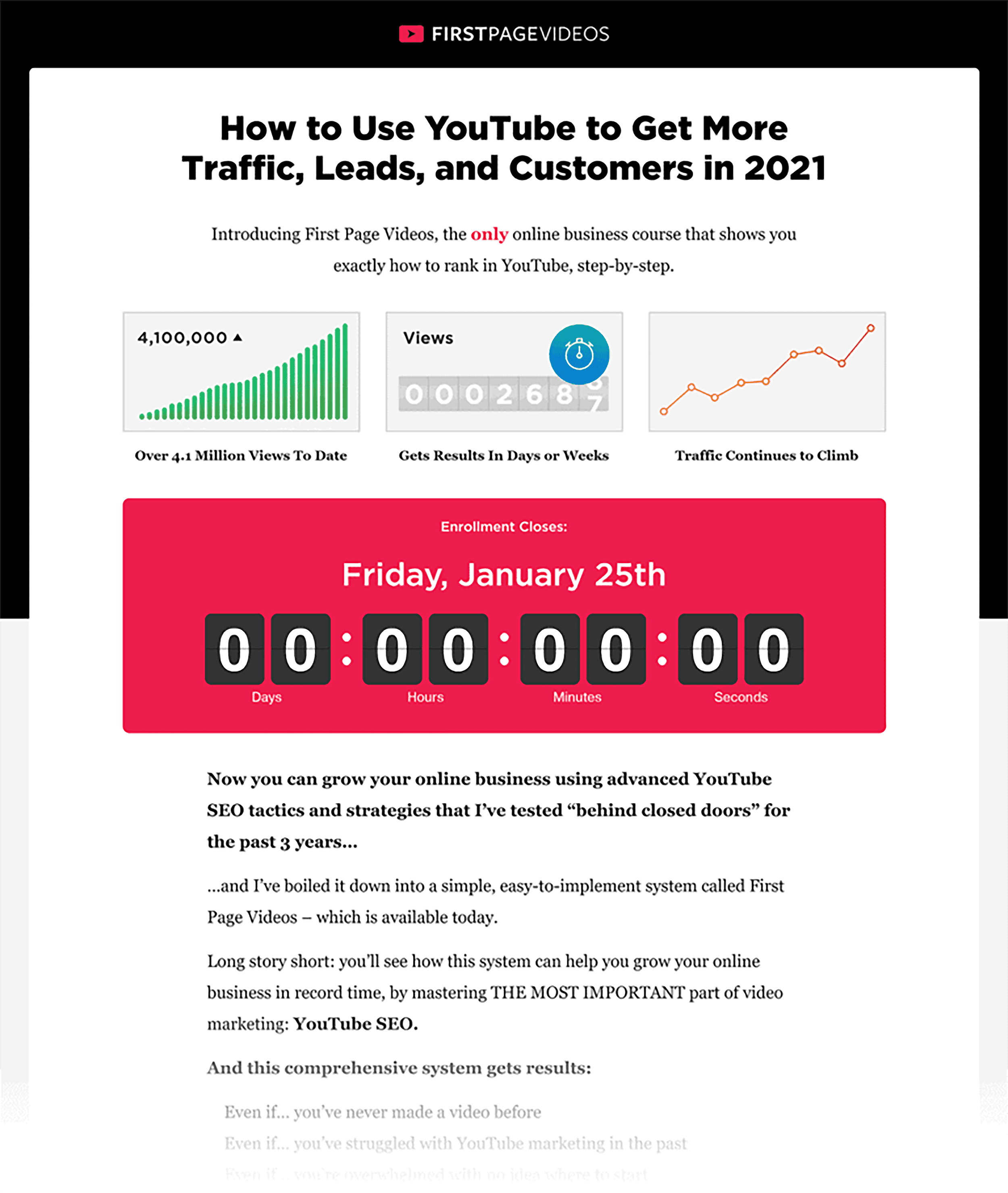 FirstPageVideos – Sales page – 2021 FirstPageVideos – Sales page – 2021