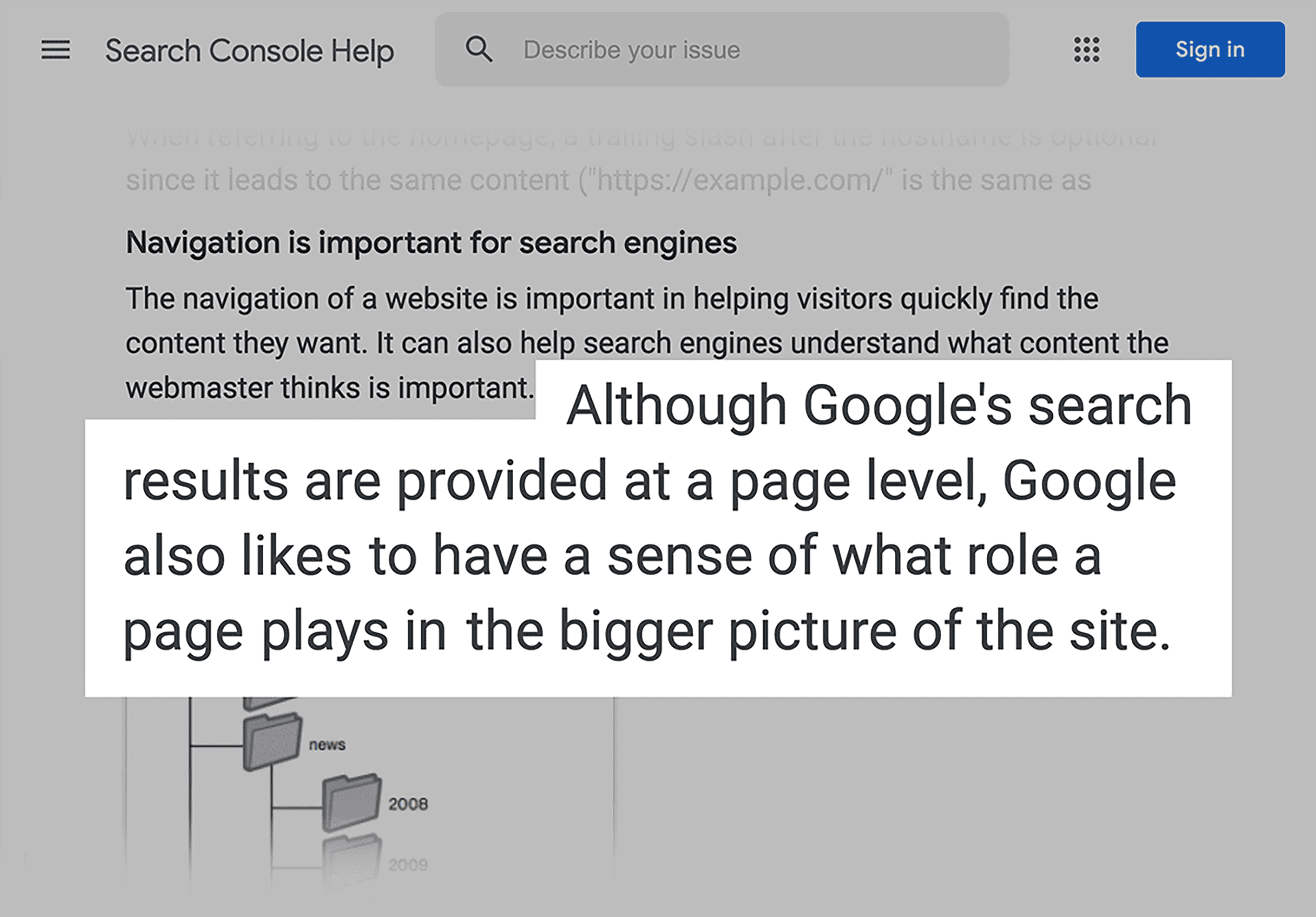 Give Google context about each page Give Google context about each page