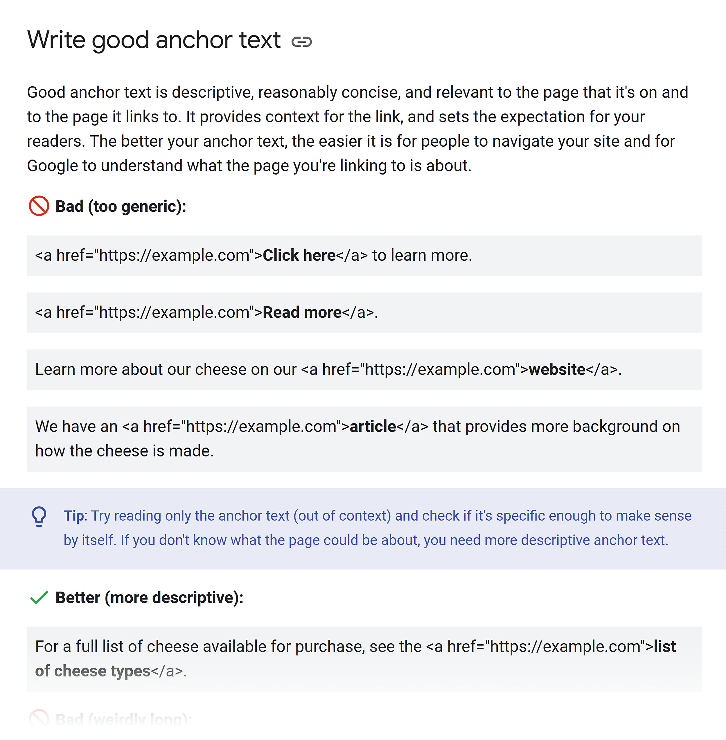 Google Developers – Anchor text Google Developers – Anchor text