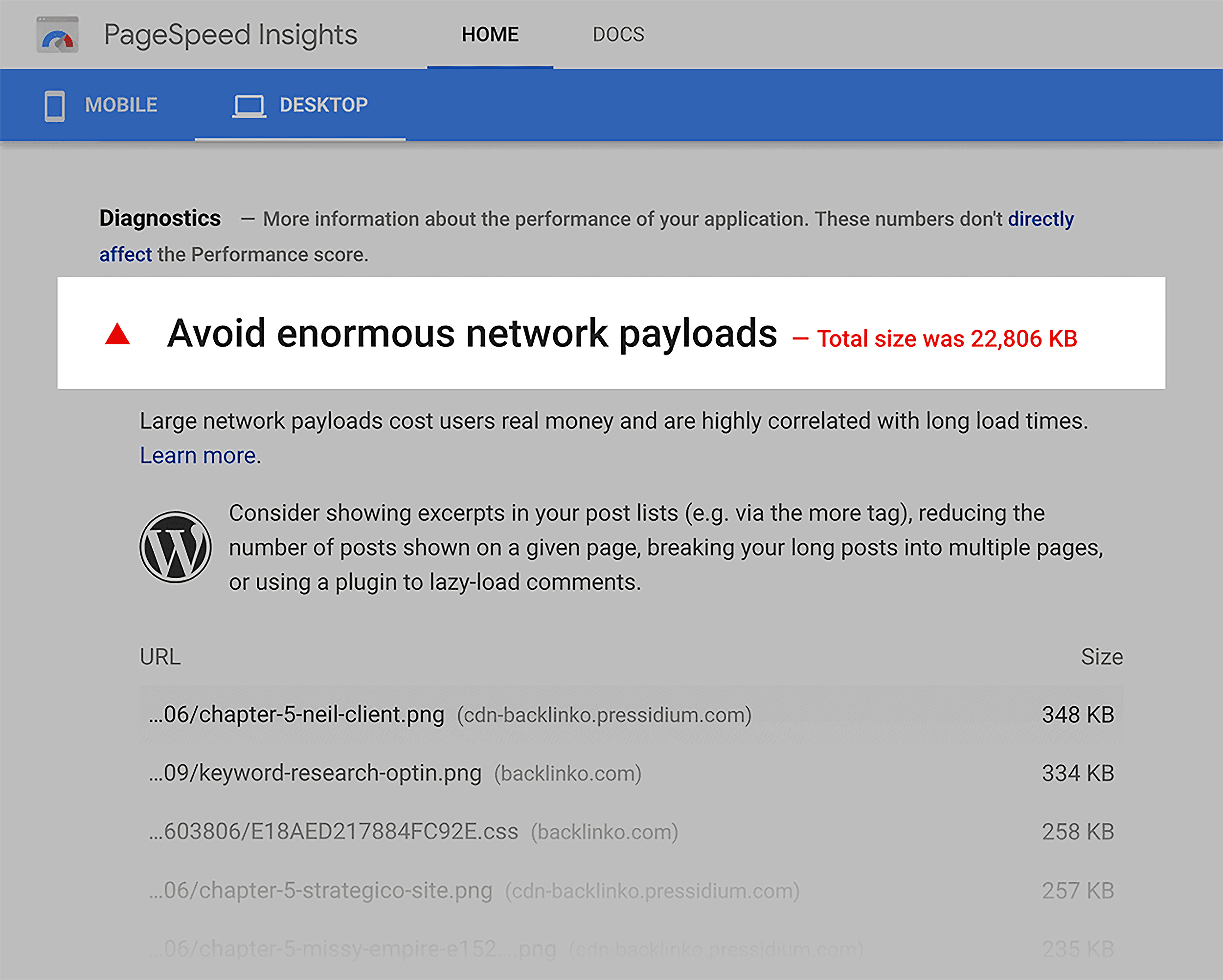 PageSpeed Insights – Avoid enormous payloads PageSpeed Insights – Avoid enormous payloads