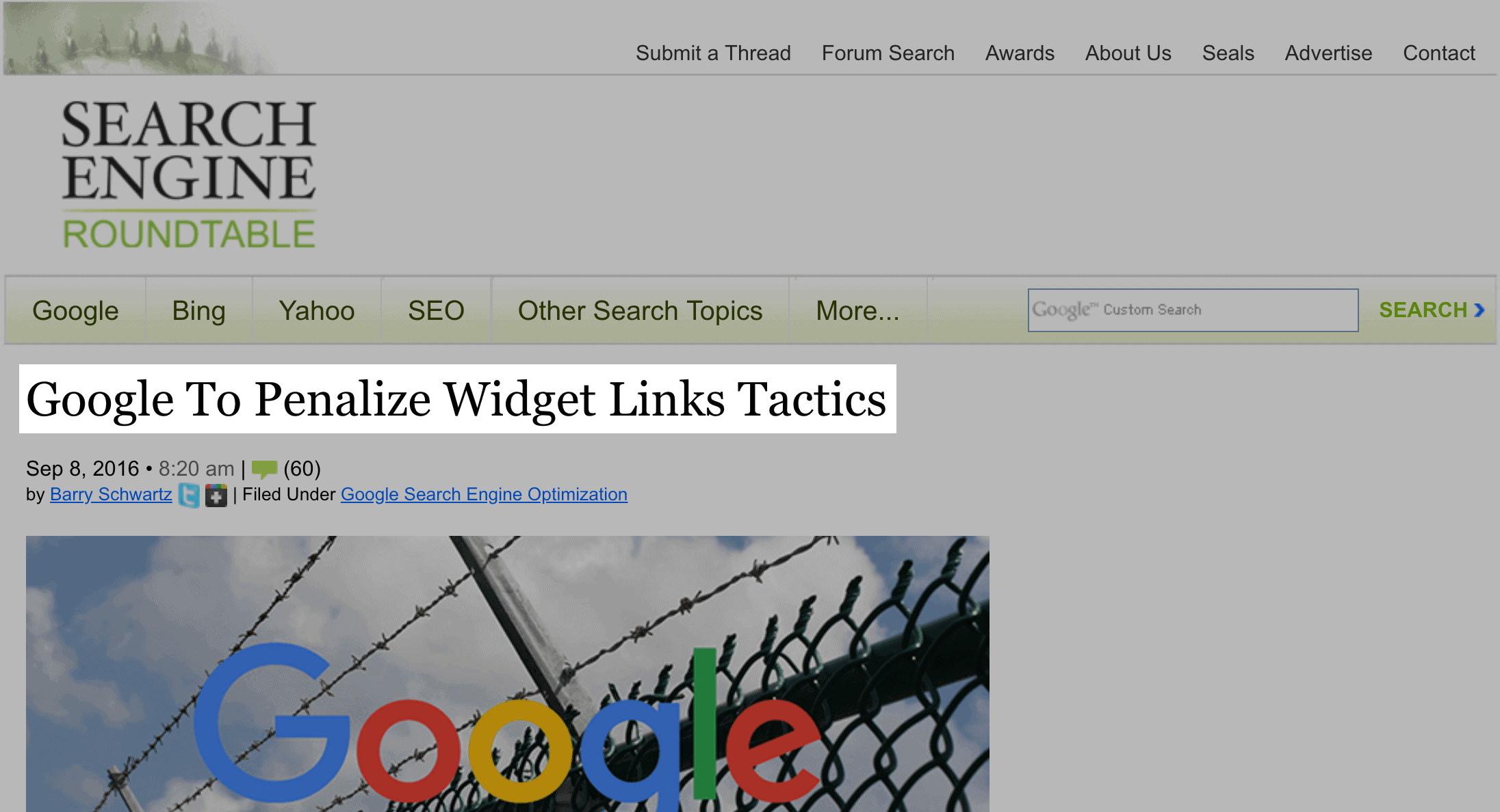 Google penalizes widget link tactics Google penalizes widget link tactics