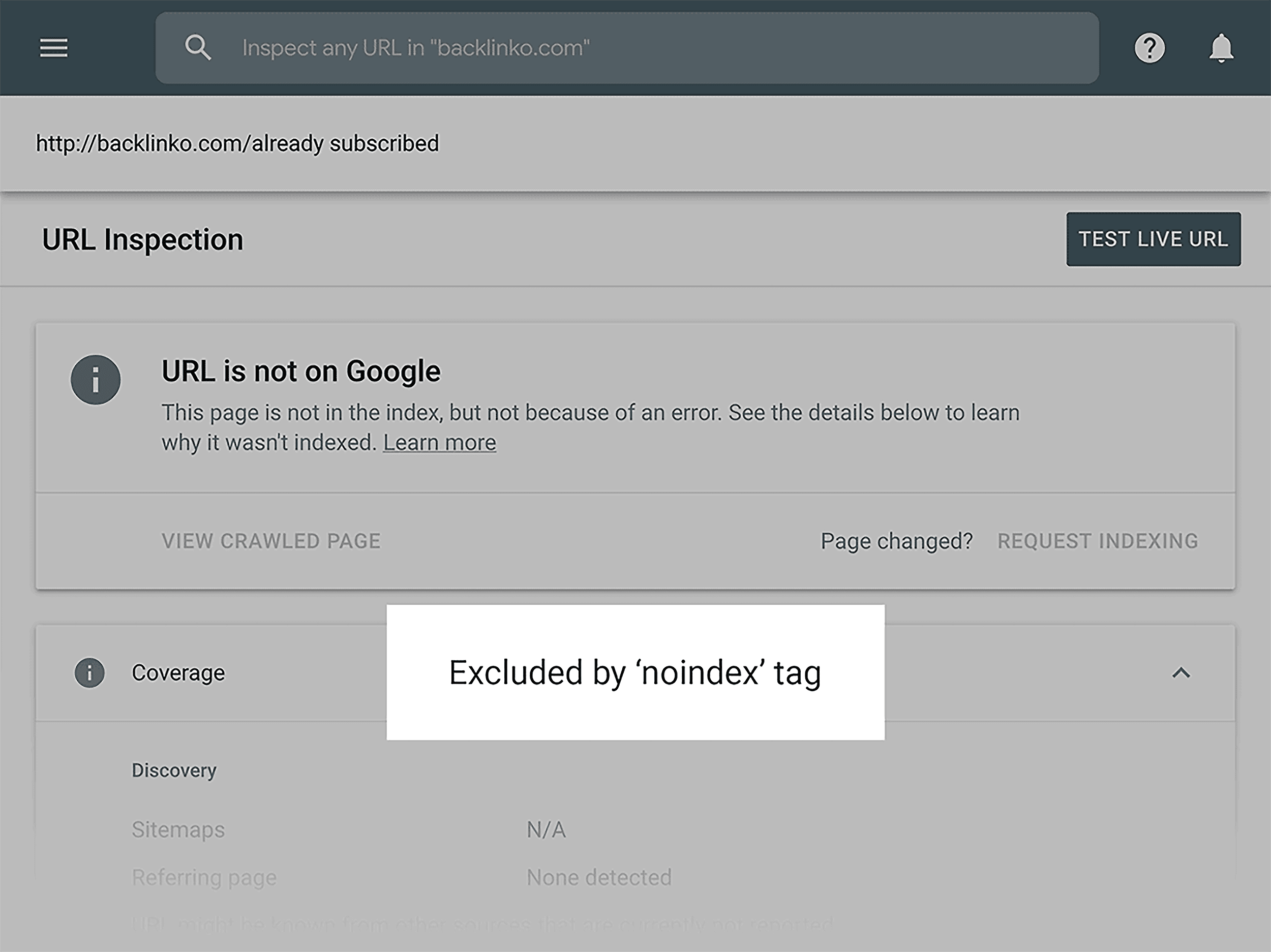 GSC – Excluded by noindex tag GSC – Excluded by noindex tag