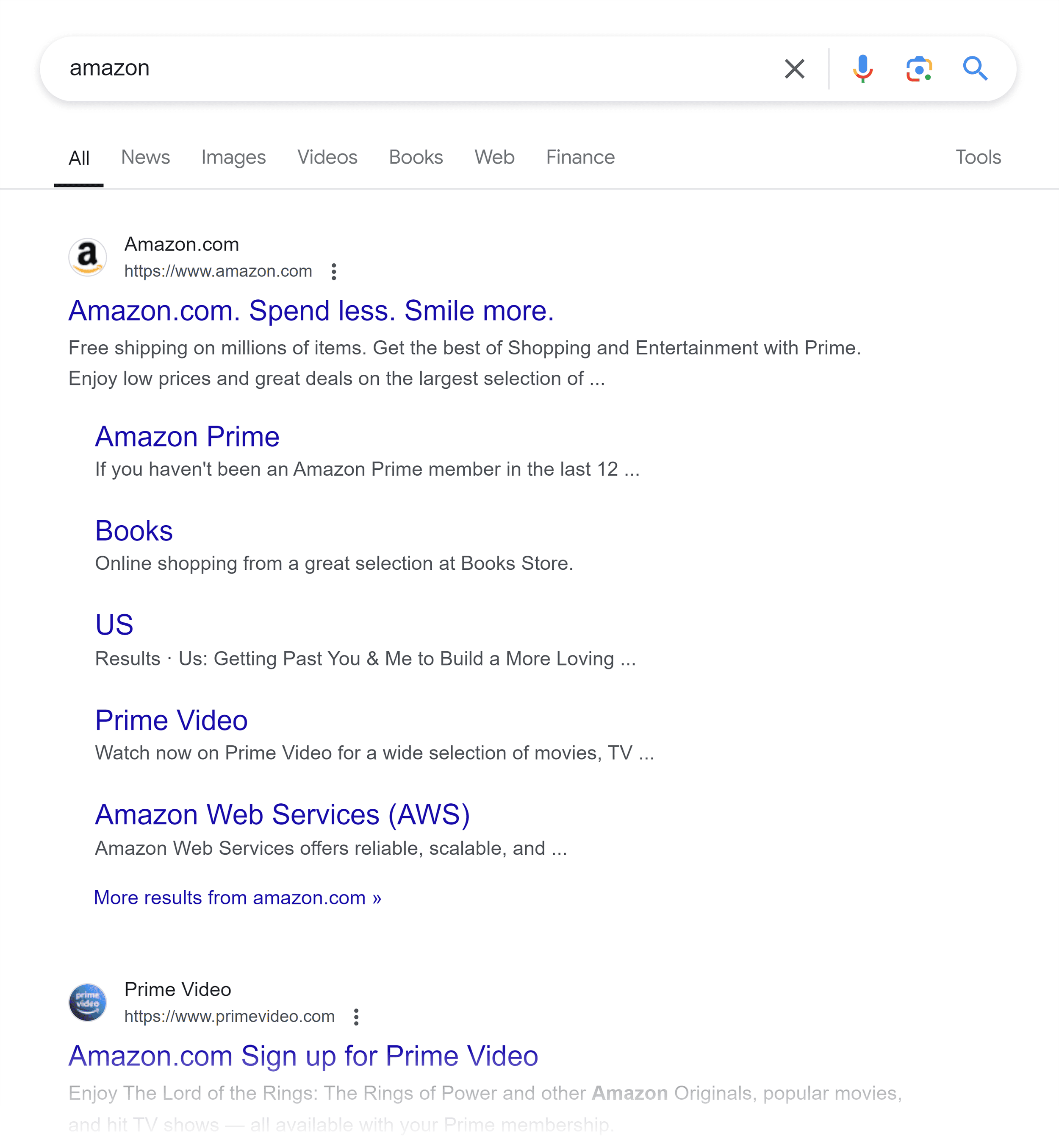 Google SERP – Amazon Google SERP – Amazon