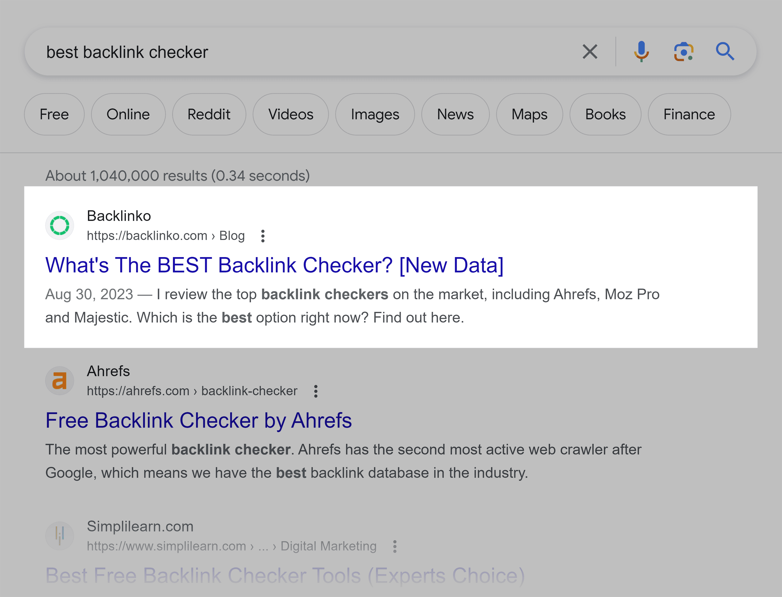 Google SERP – Best backlink checker Google SERP – Best backlink checker