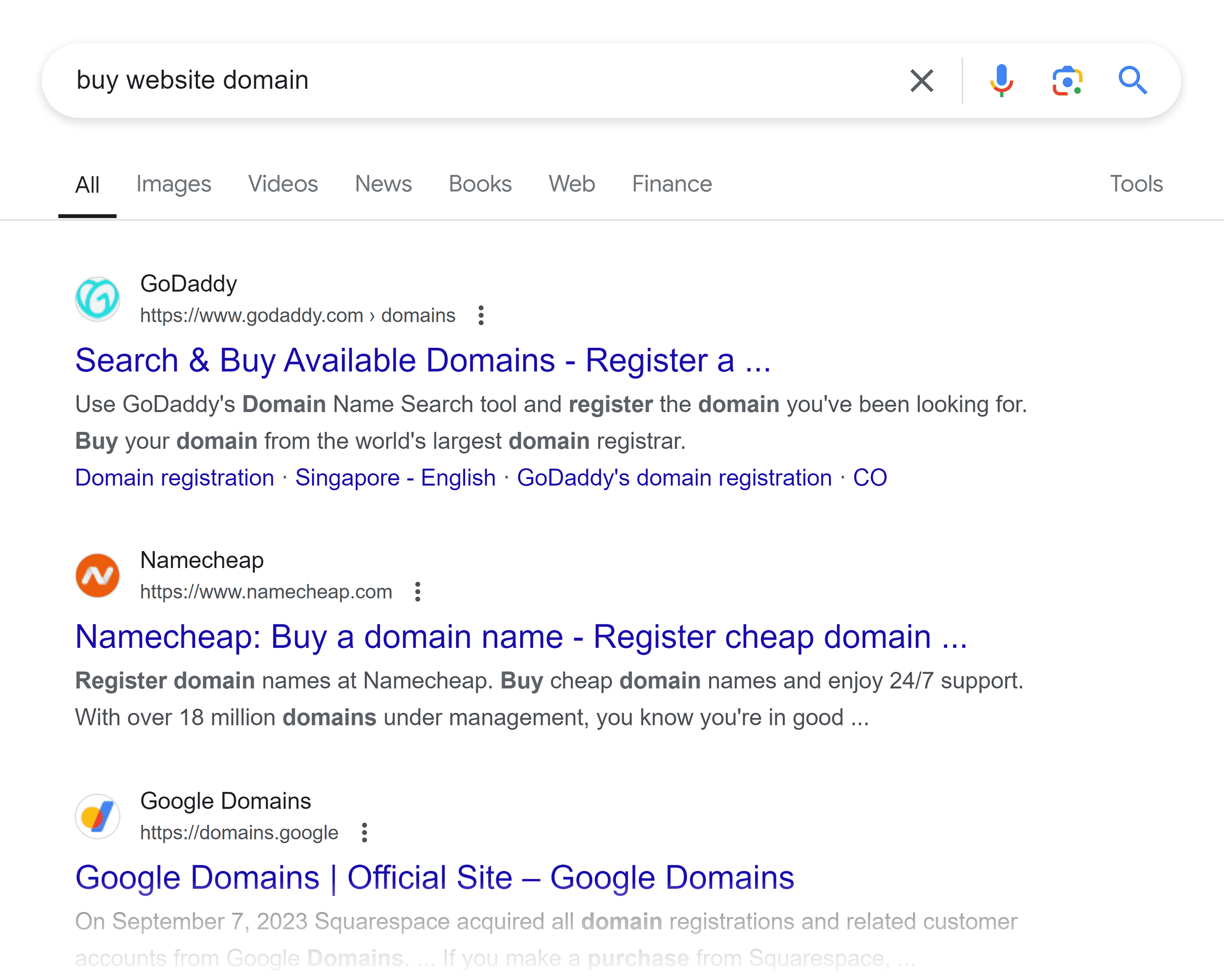 Google SERP – Buy website domain Google SERP – Buy website domain