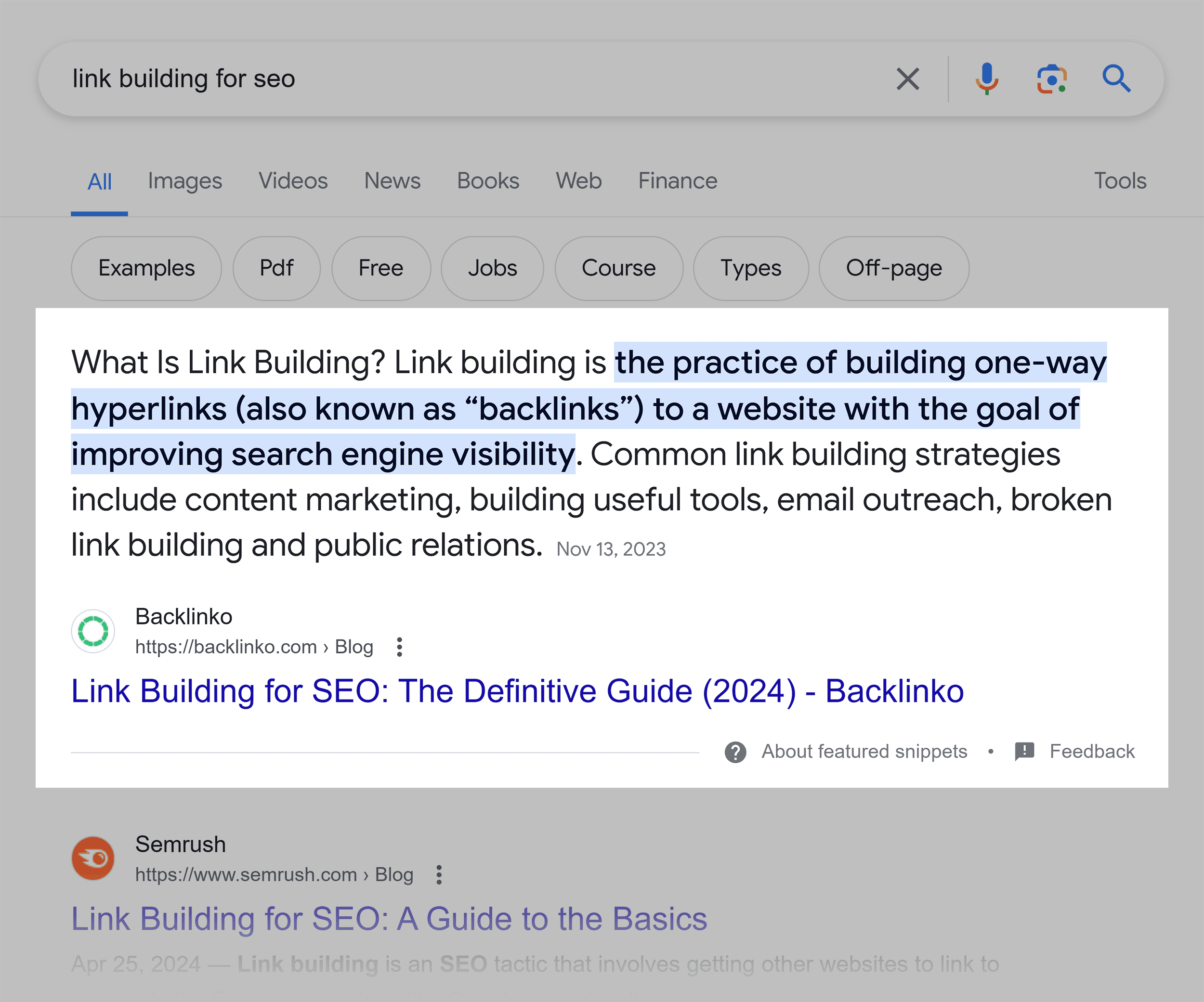 Google SERP – Link building for SEO Google SERP – Link building for SEO