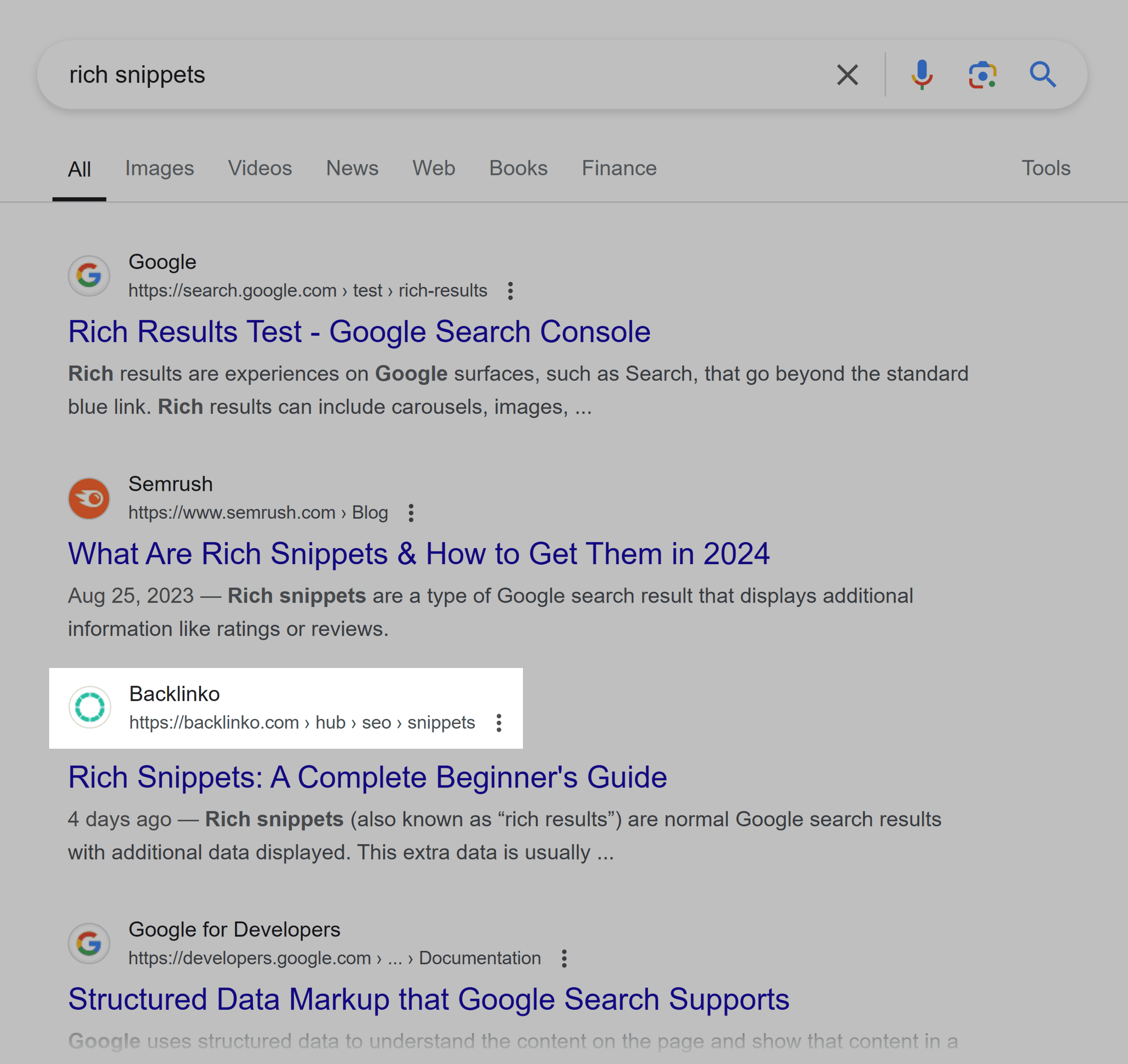Google SERP – Rich snippets Google SERP – Rich snippets