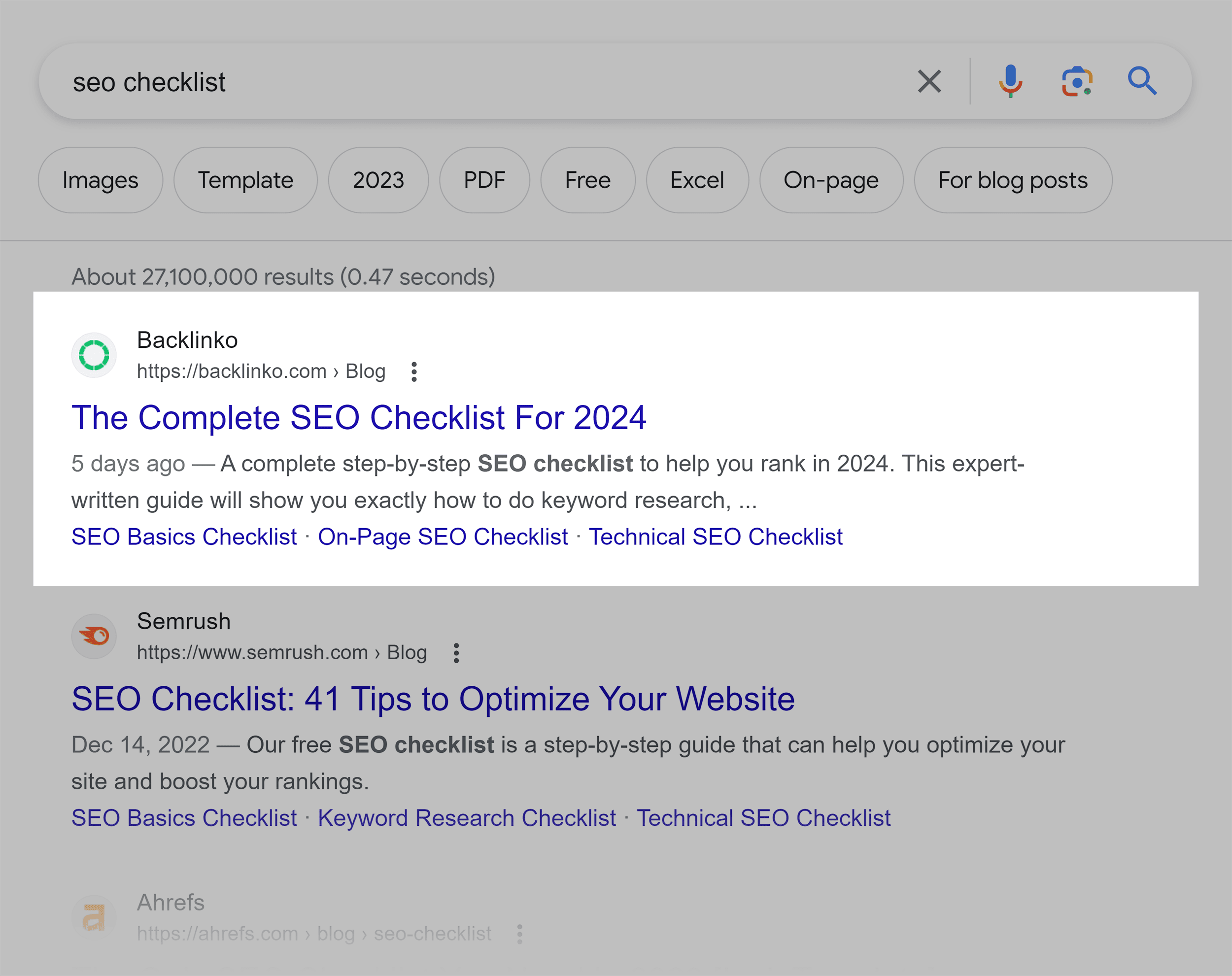 Google SERP – SEO Checklist Google SERP – SEO Checklist