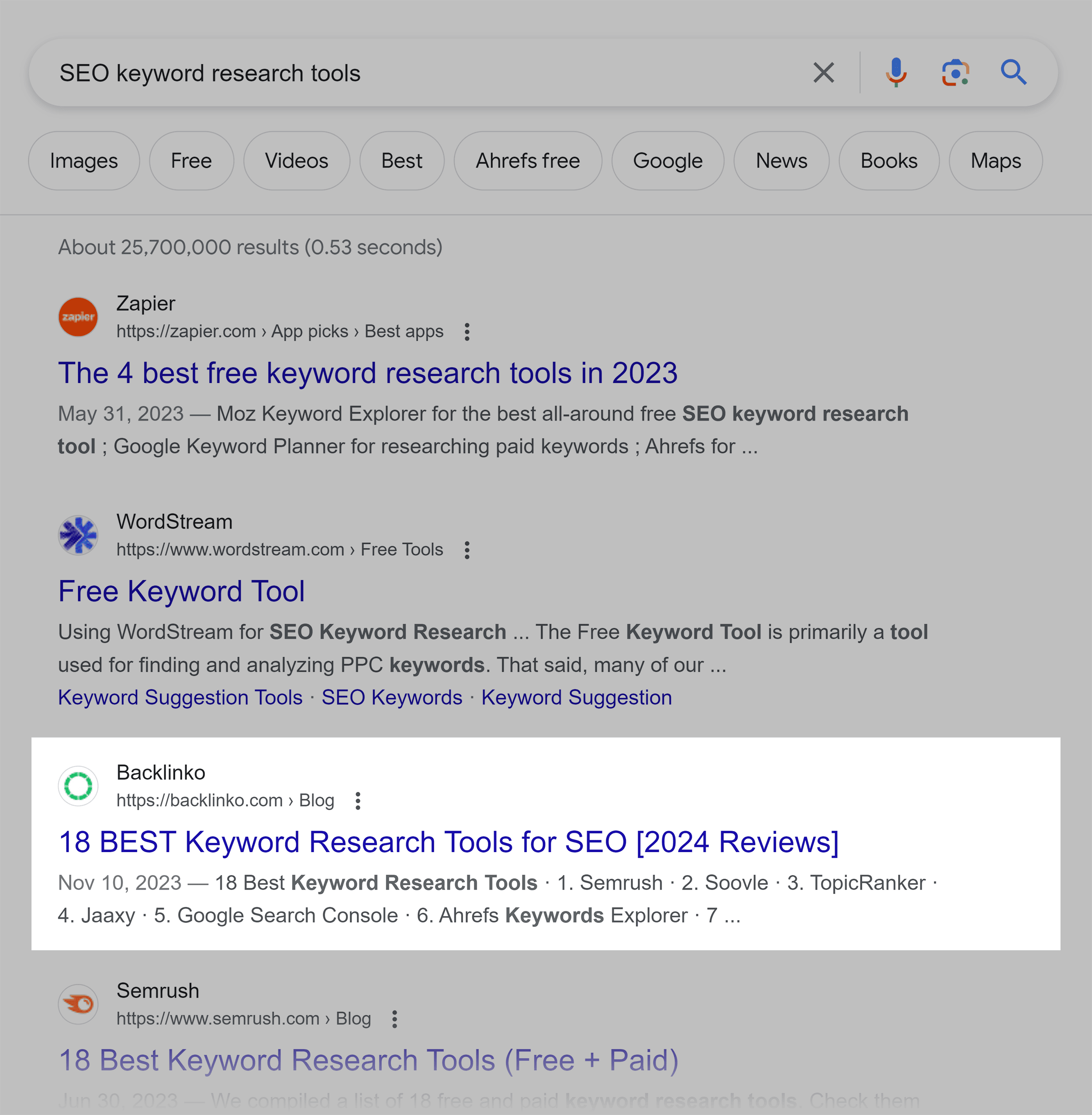 Google SERP – SEO keyword research tools Google SERP – SEO keyword research tools