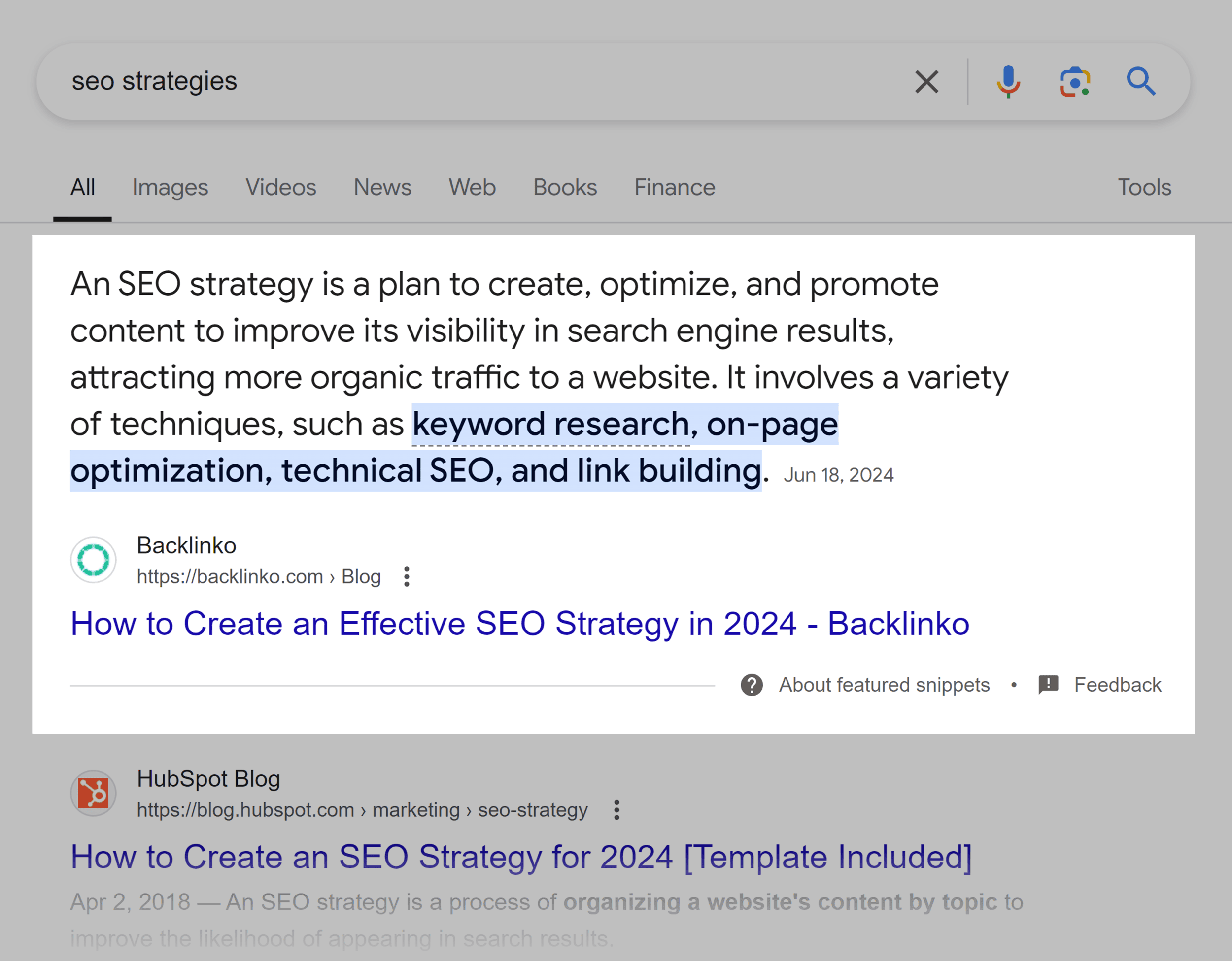 Google SERP – SEO strategies – Featured snippets Google SERP – SEO strategies – Featured snippets