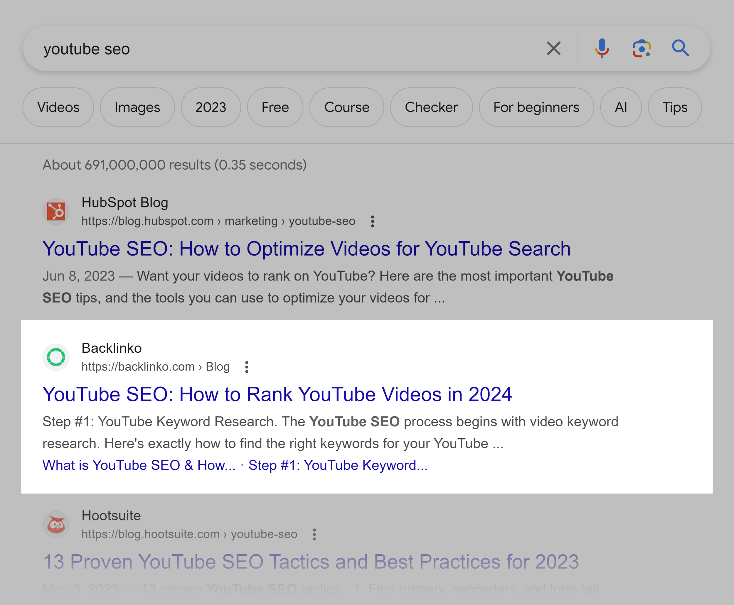Google SERP – YouTube SEO Google SERP – YouTube SEO