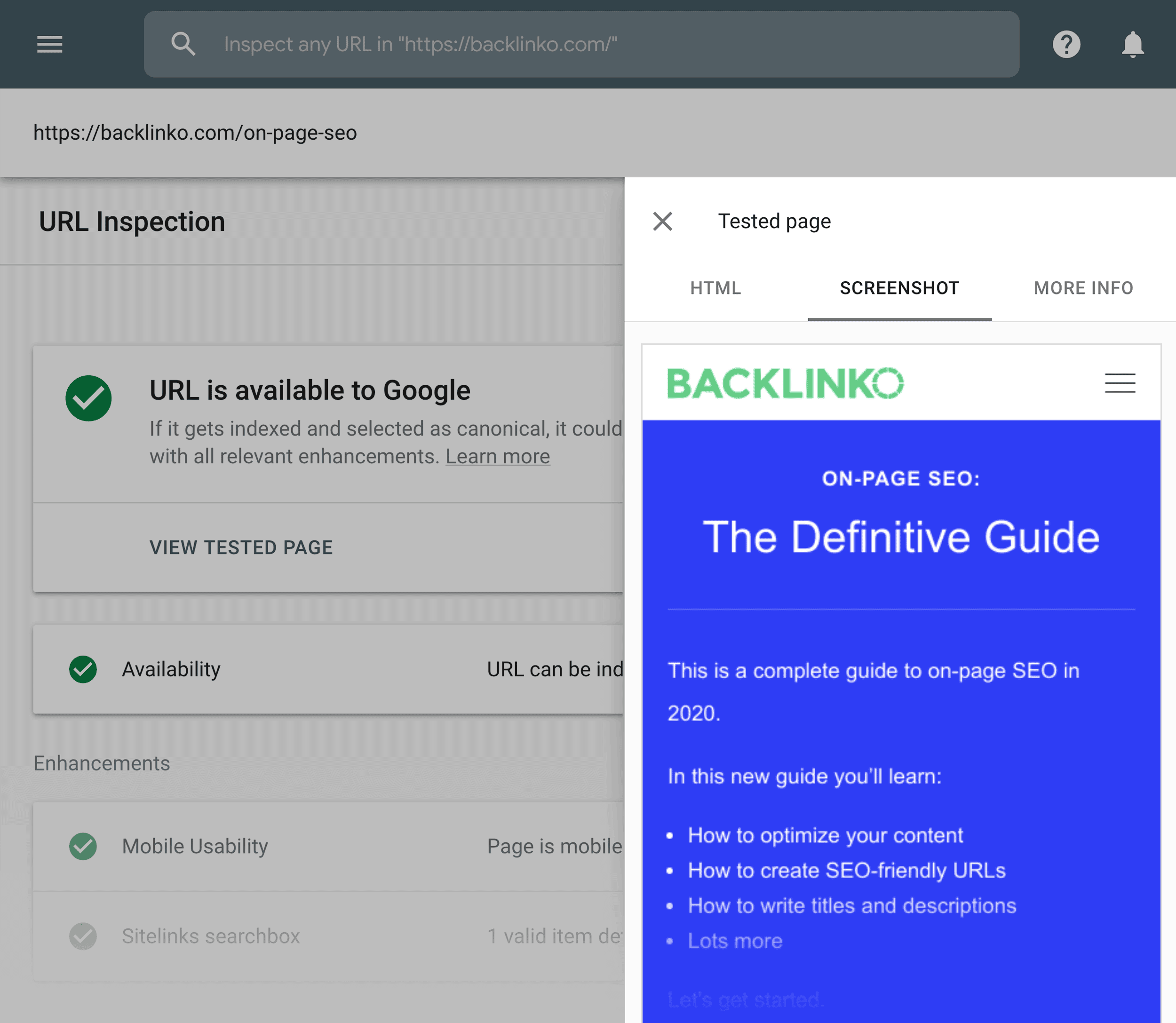 GSC – Live page render GSC – Live page render