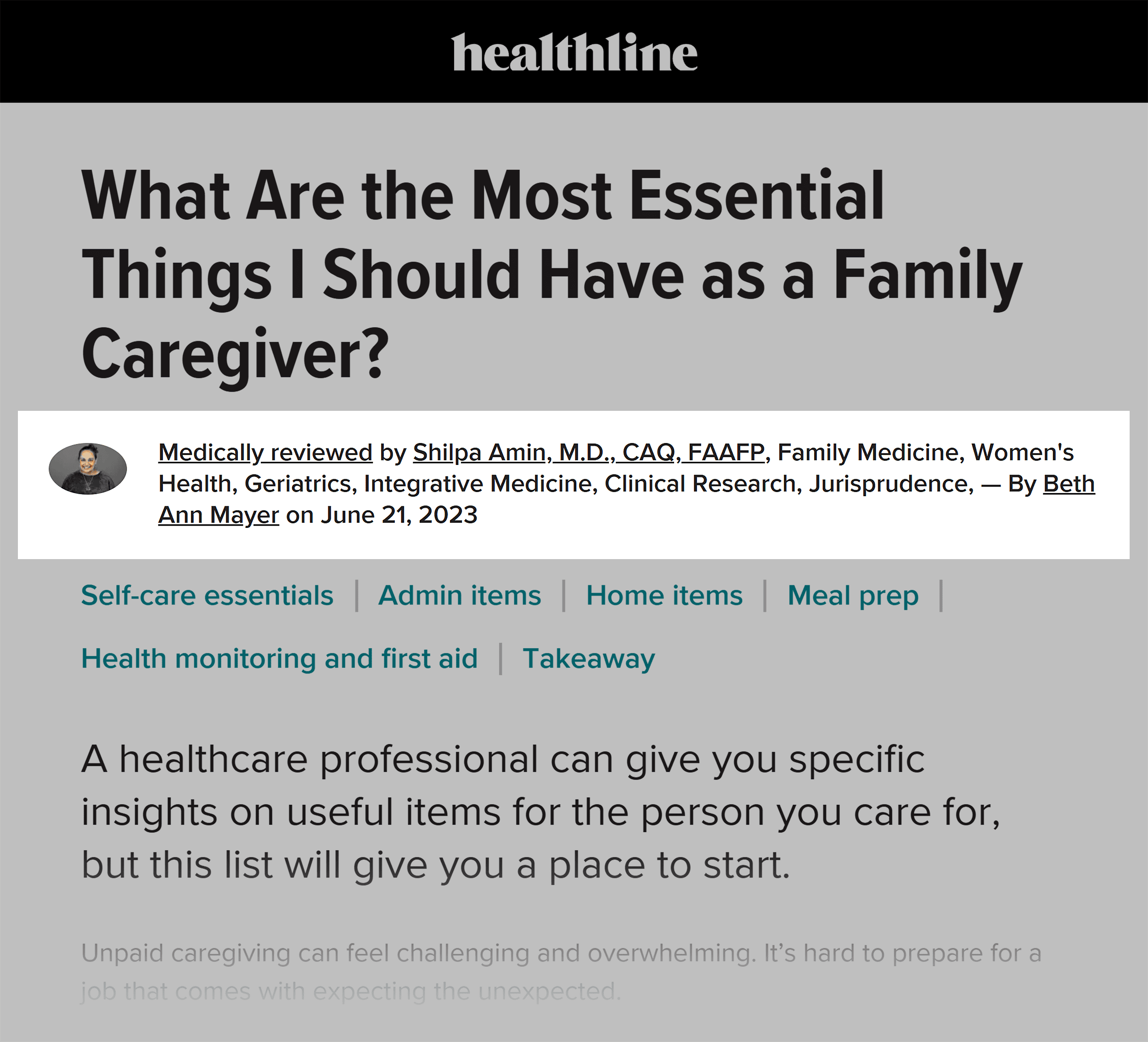 Healthline – Medical expert article review Healthline – Medical expert article review