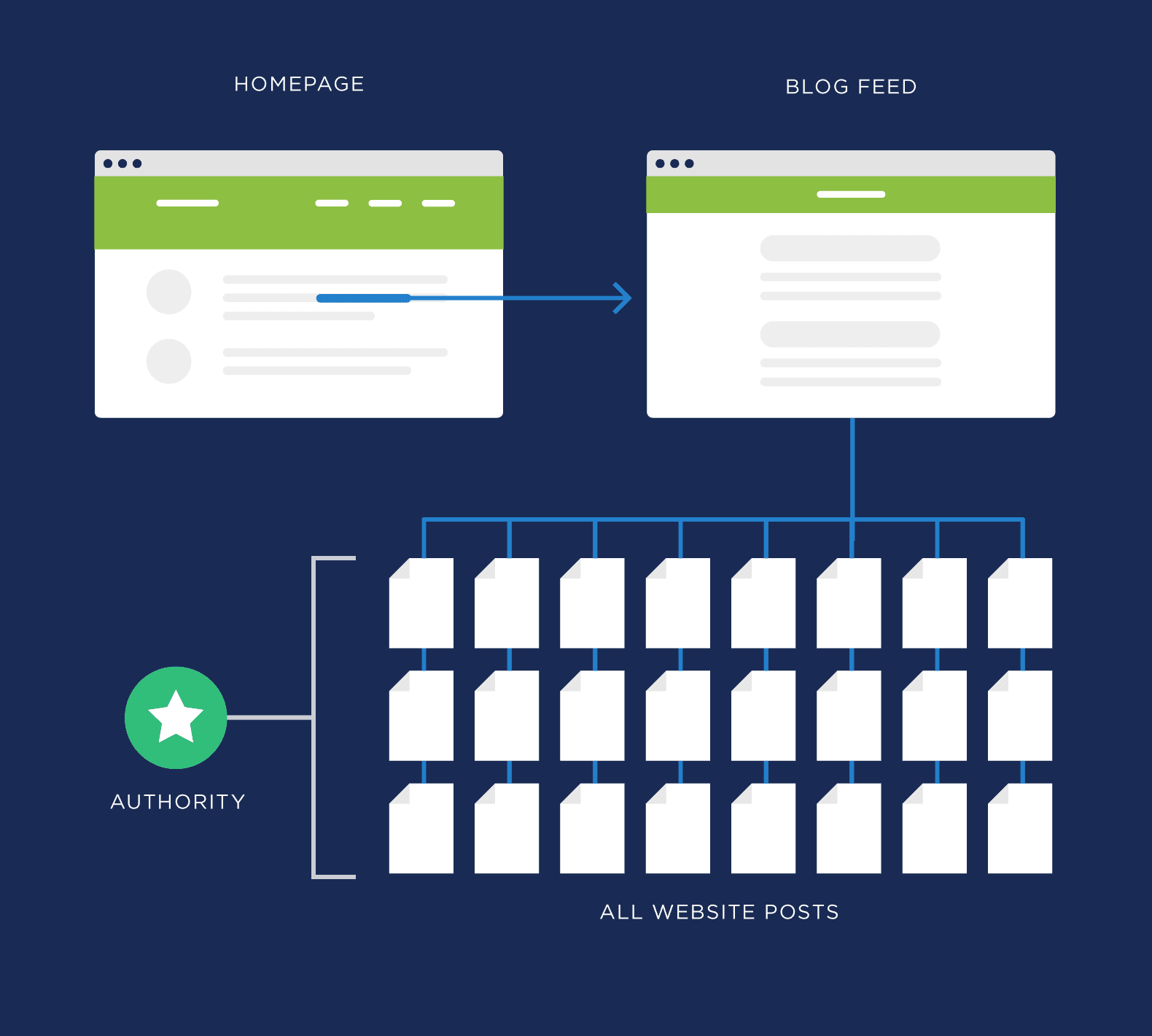 Home page authority ultimately reaches all posts Home page authority ultimately reaches all posts