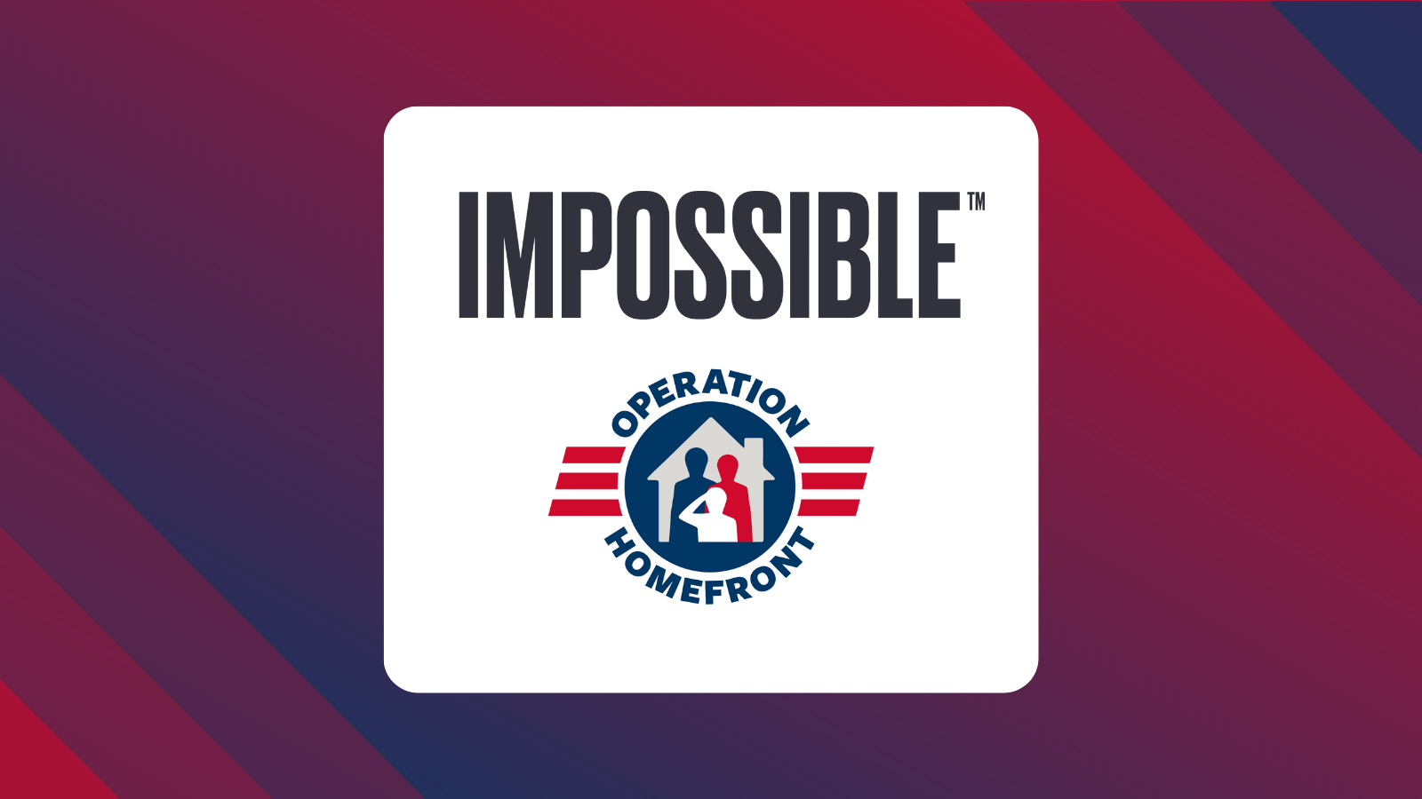 Impossible food and Operation homefront logos