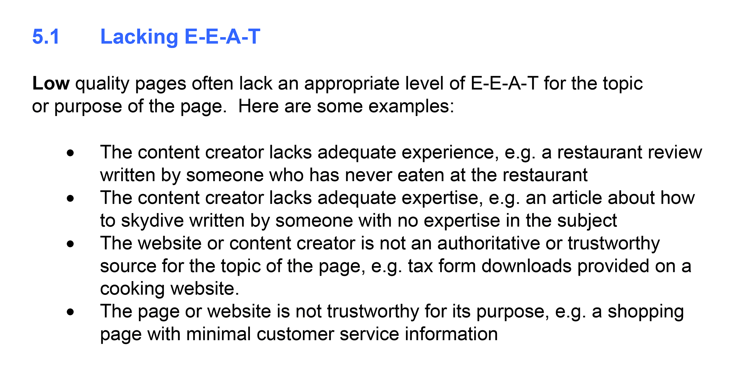 Lacking E-E-A-T Lacking E-E-A-T