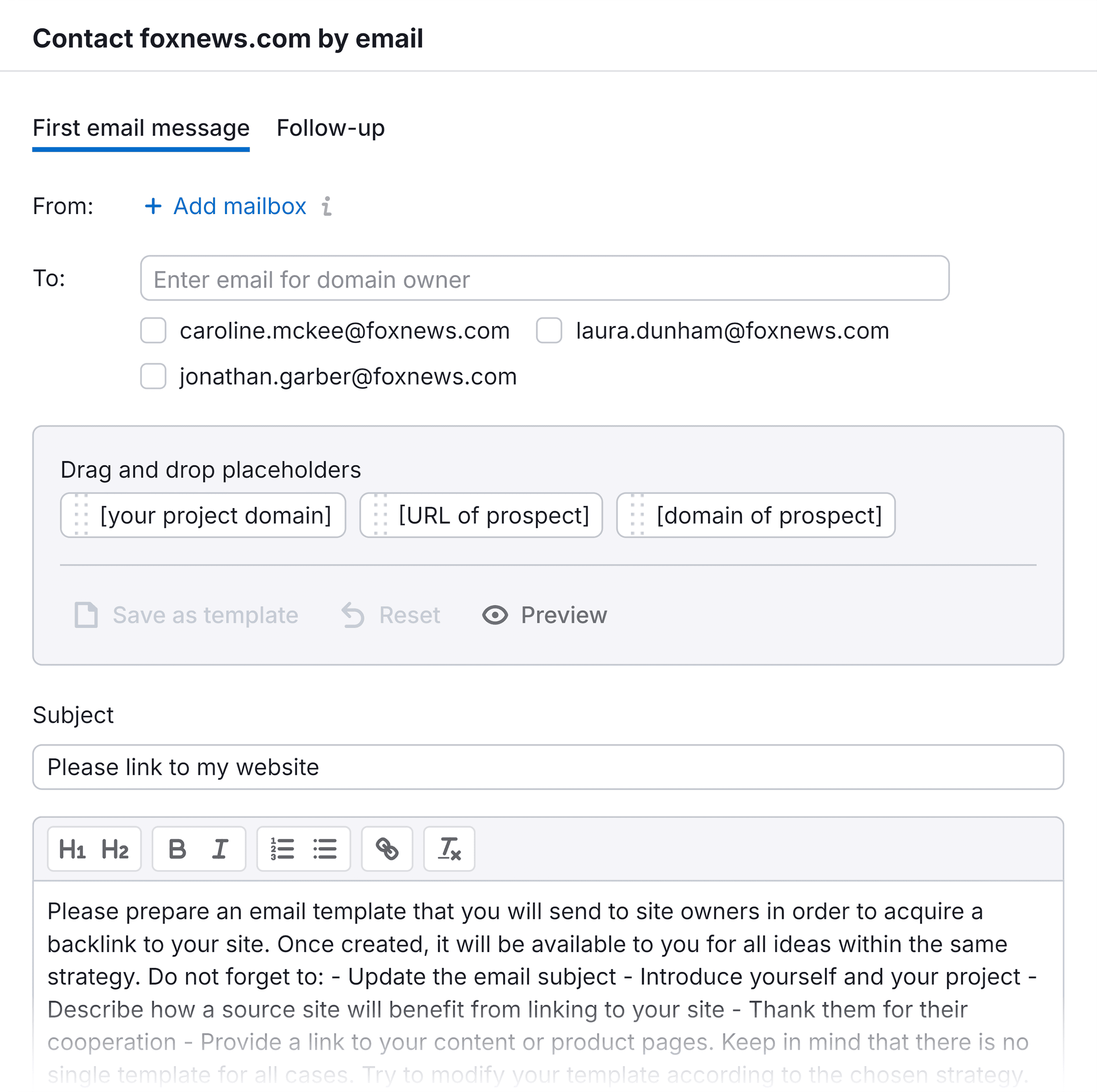 Link Building Tool – Conversations Link Building Tool – Conversations