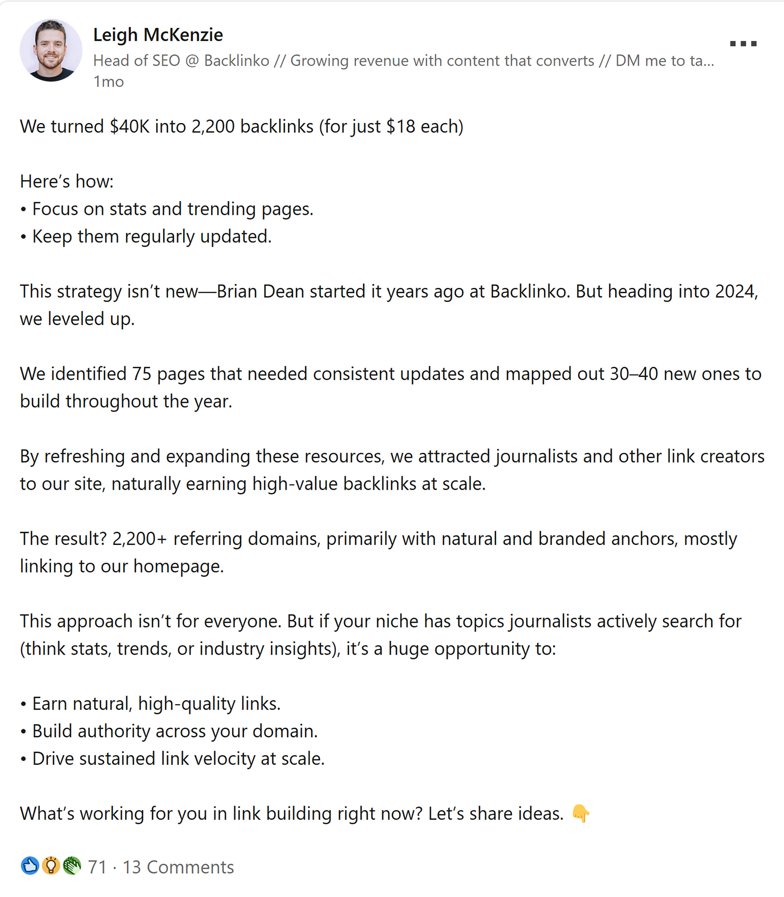 LinkedIn –Leigh Mckenzie – First hand experience LinkedIn –Leigh Mckenzie – First hand experience