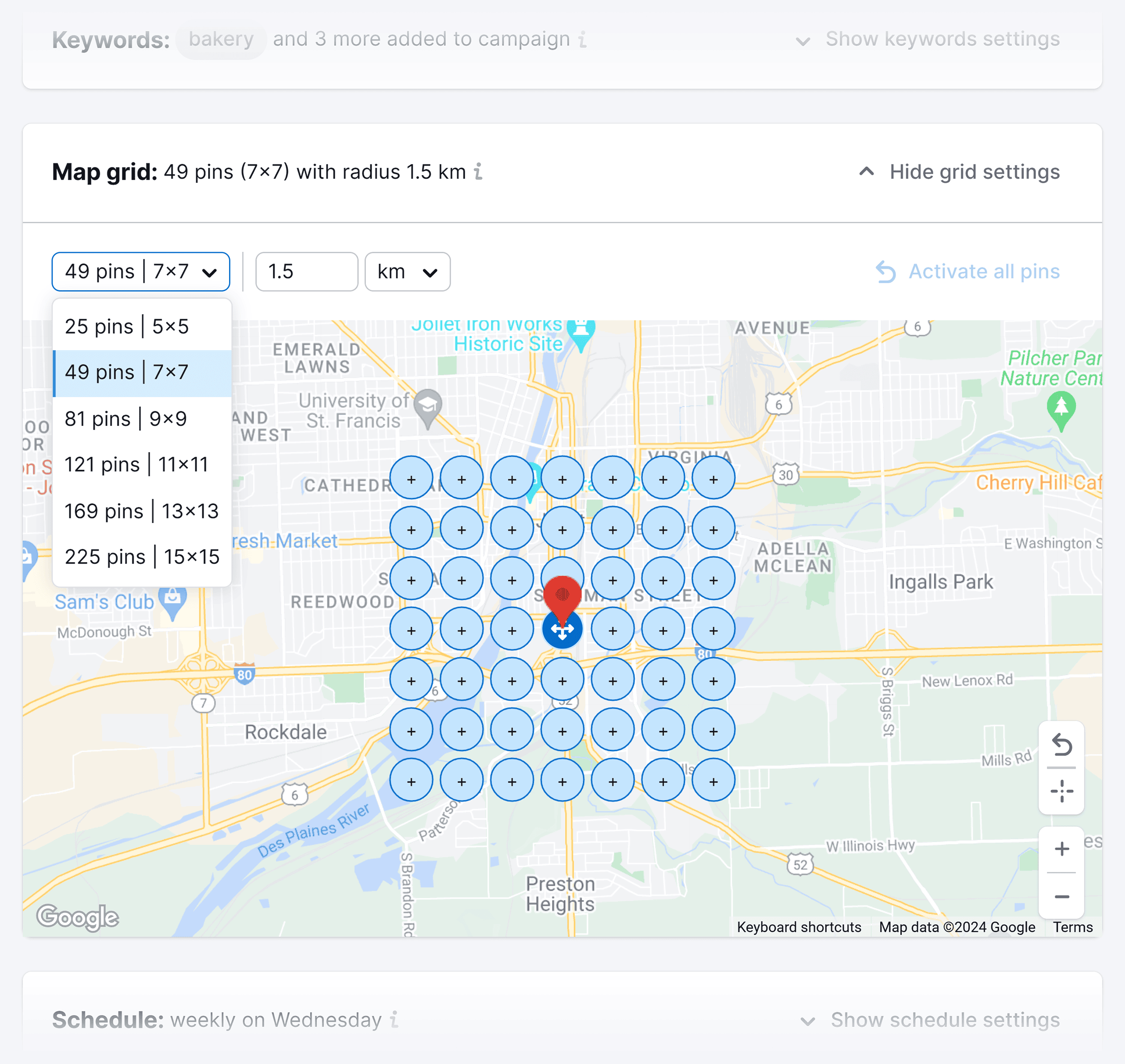 Map Rank Tracker – Configure grid Map Rank Tracker – Configure grid