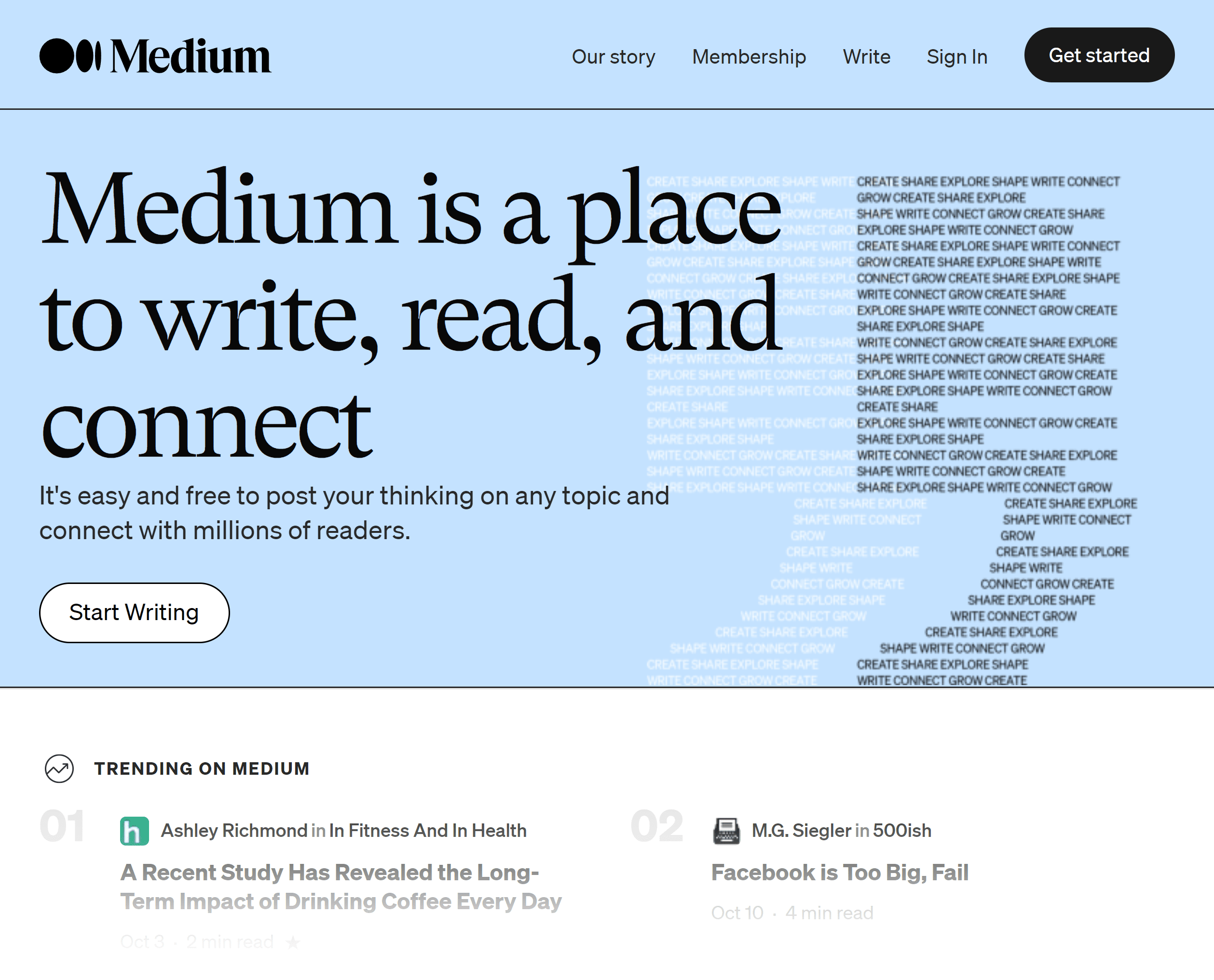 Medium – Homepage Medium – Homepage