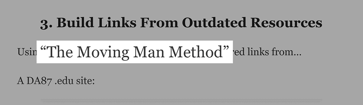 Moving Man Method – Named strategy Moving Man Method – Named strategy