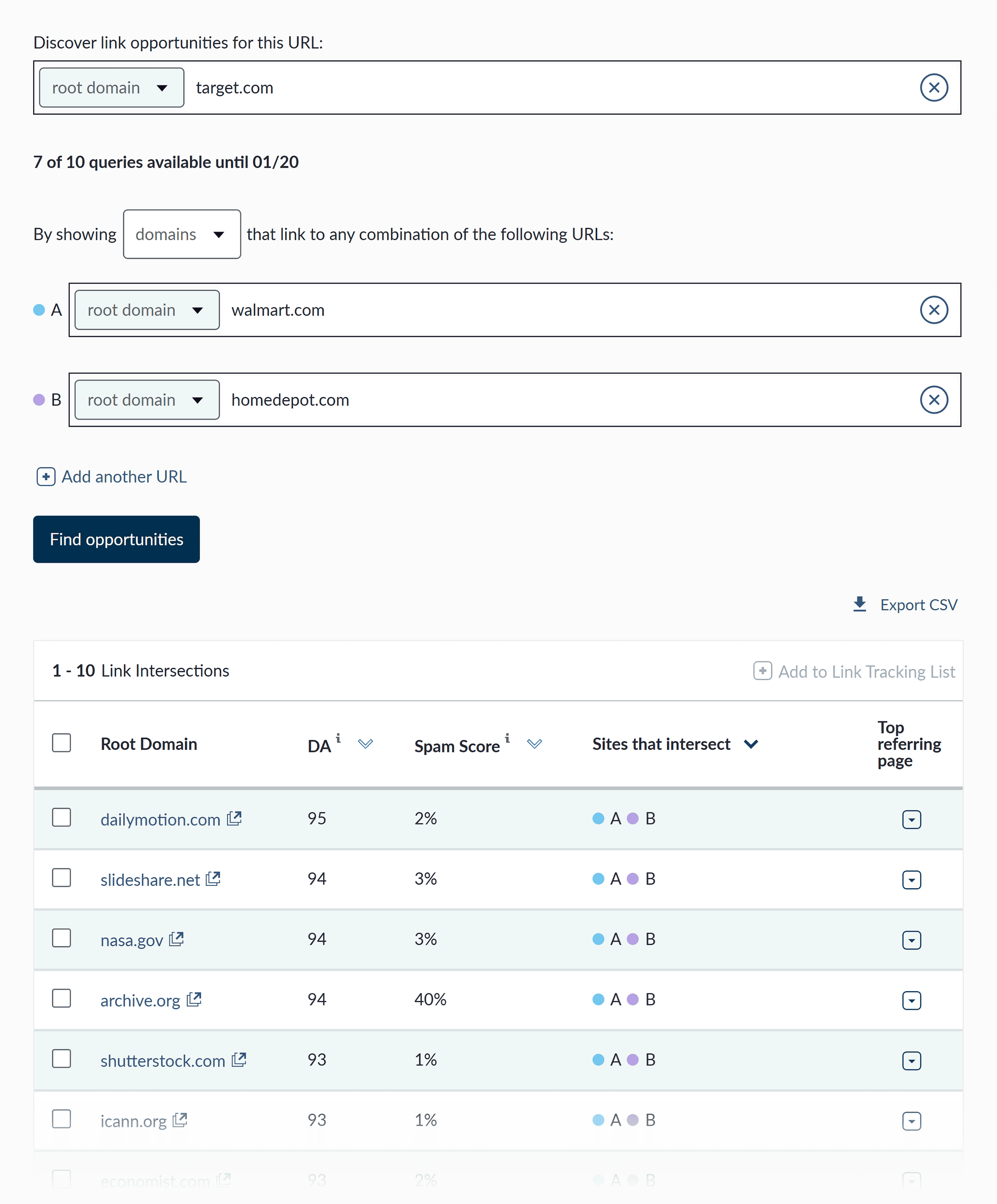 Moz – Link Intersect Moz – Link Intersect