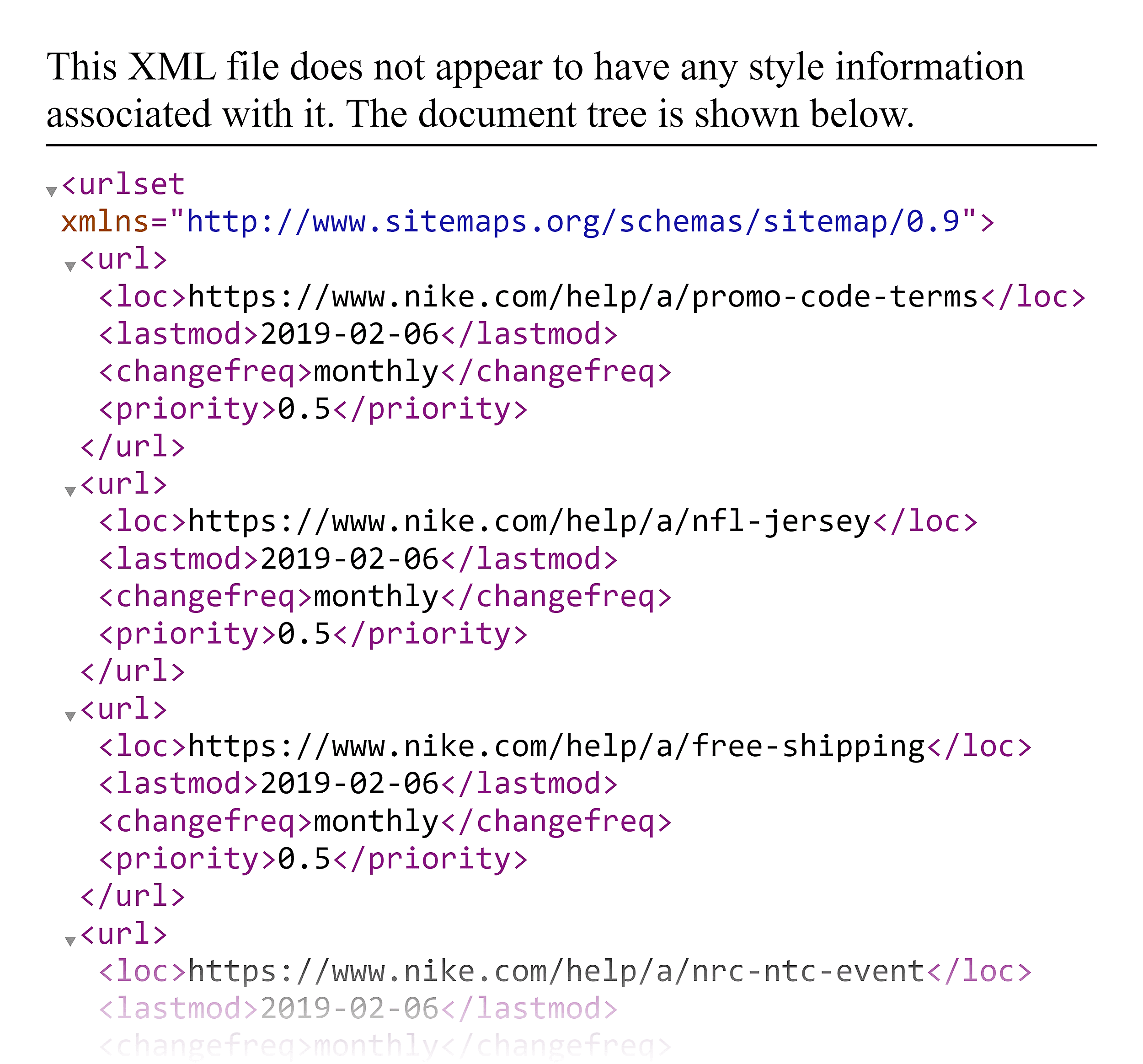 Nike – Sitemap – XML file Nike – Sitemap – XML file