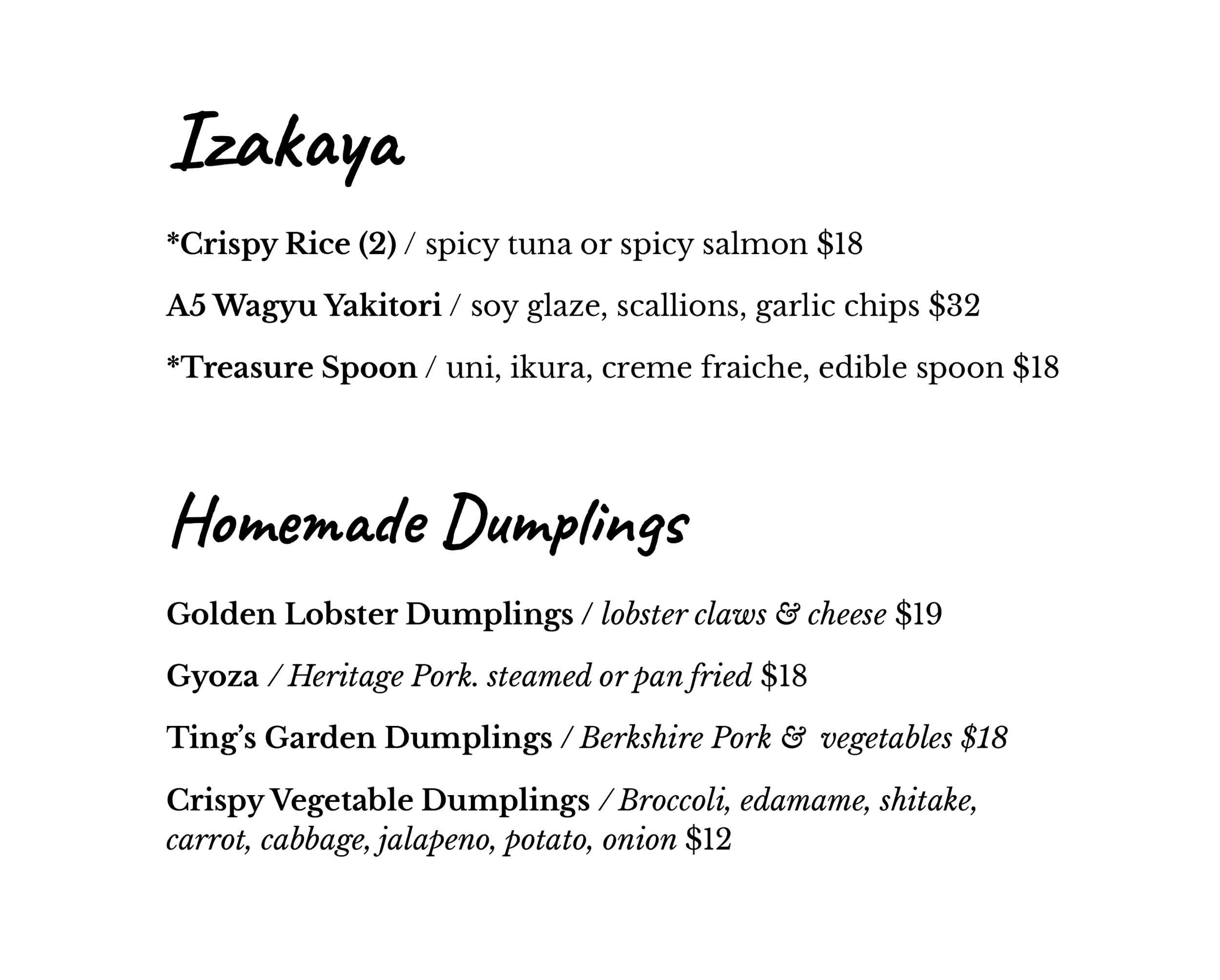 Oishii Boston – Busines – Menu Oishii Boston – Busines – Menu