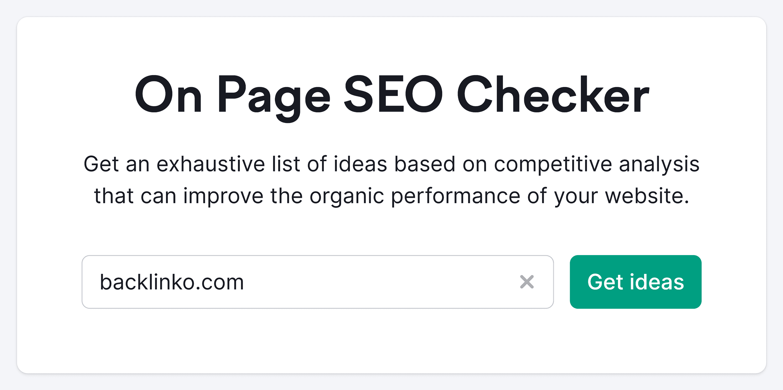 On Page SEO Checker – Backlinko On Page SEO Checker – Backlinko
